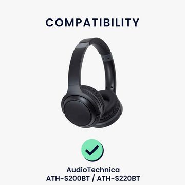 kwmobile 2x Ohr Polster für AudioTechnica ATH-S200BT / ATH-S220BT Ohrpolster (Ohrpolster Kopfhörer - Kunstleder Polster für Over Ear Headphones)