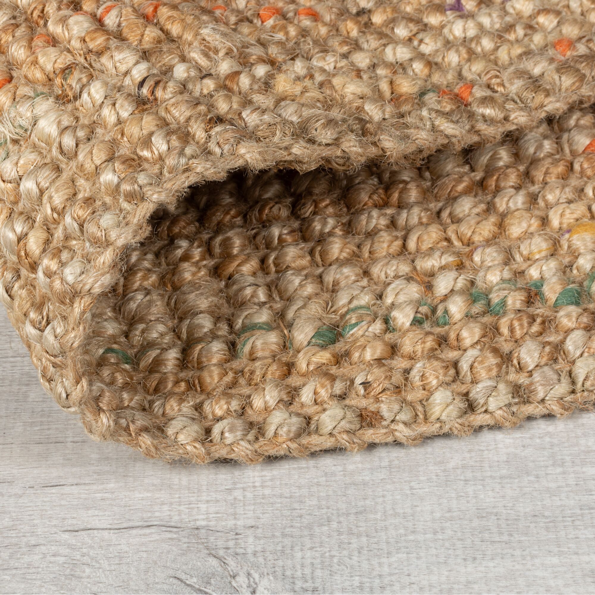 FLAIR RUGS Teppich Jute Boucle, rechteckig, Höhe: 7 mm, aus 100% Jute, mit Fransen, aus Naturfasern