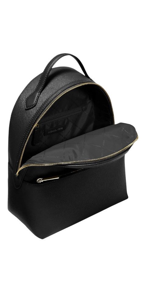 MICHAEL KORS Rucksack Michael Kors Sheila Damen Rucksack Schwarz Logo Backpack Mittelgroß