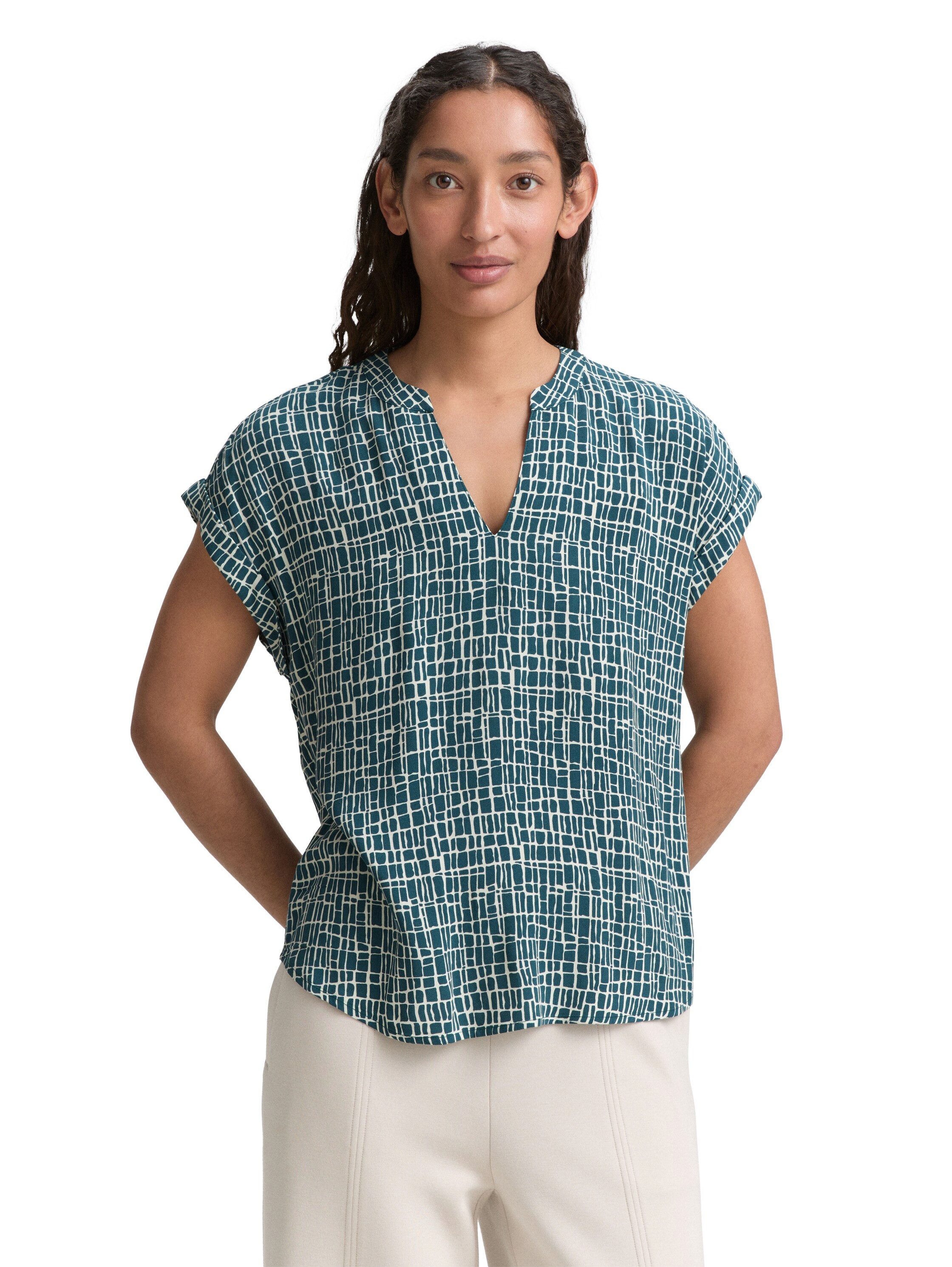 TOM TAILOR Kurzarmbluse im Loose Fit