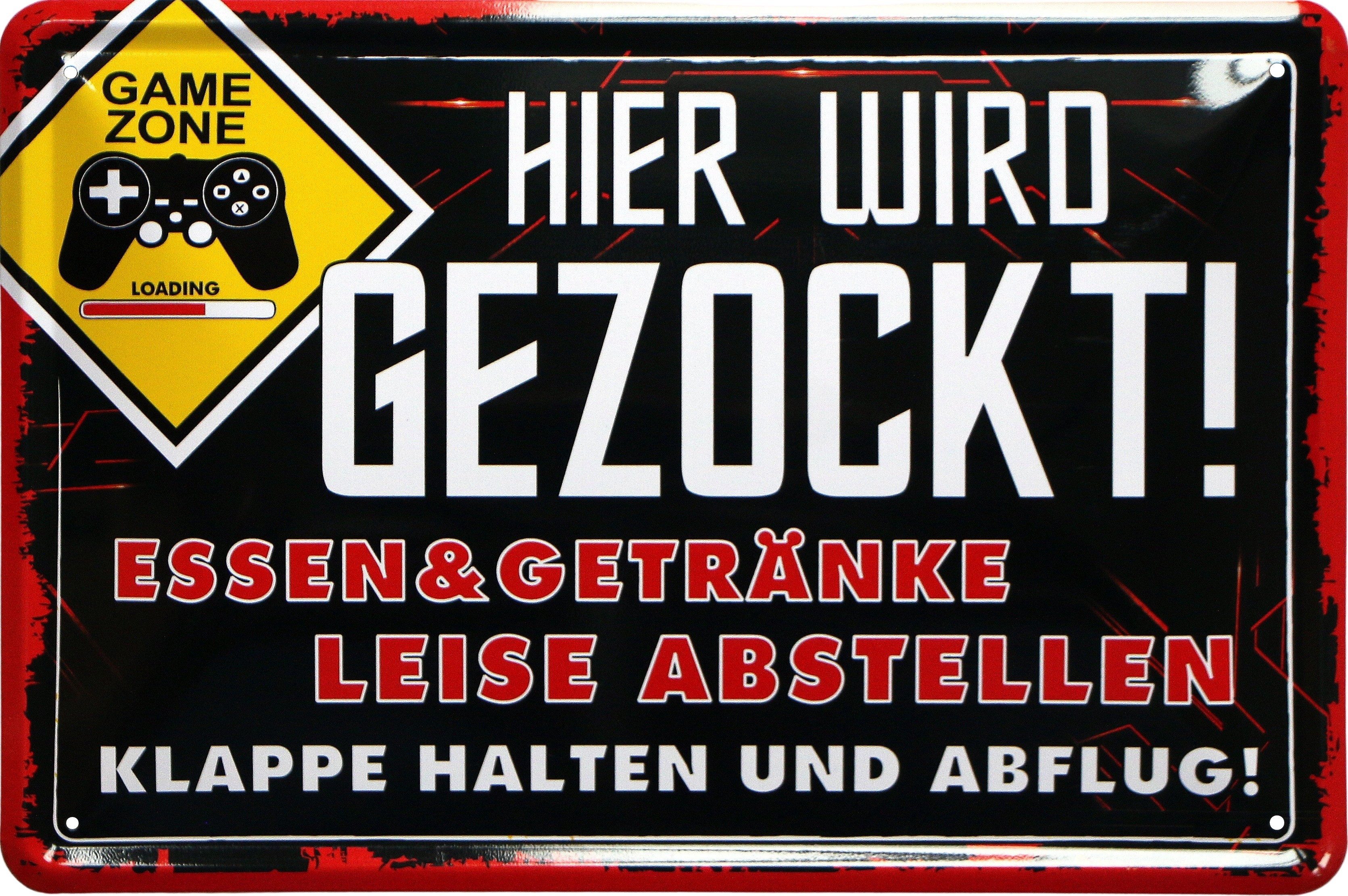 WOGEKA ART Metallbild Hier wird gezockt günstig online kaufen