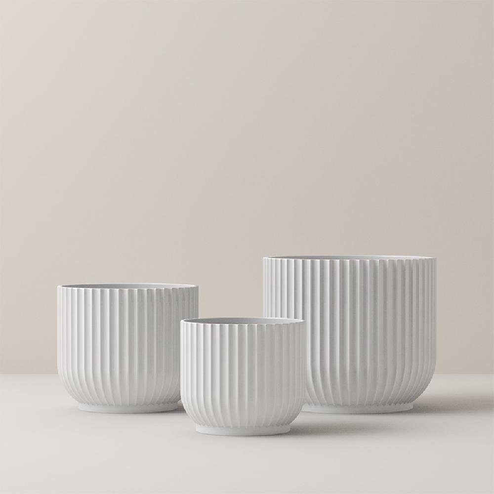 Lyngby Porcelæn Blumentopf (14,5cm) Weiß Porcelain Porzellan Übertopf Vase
