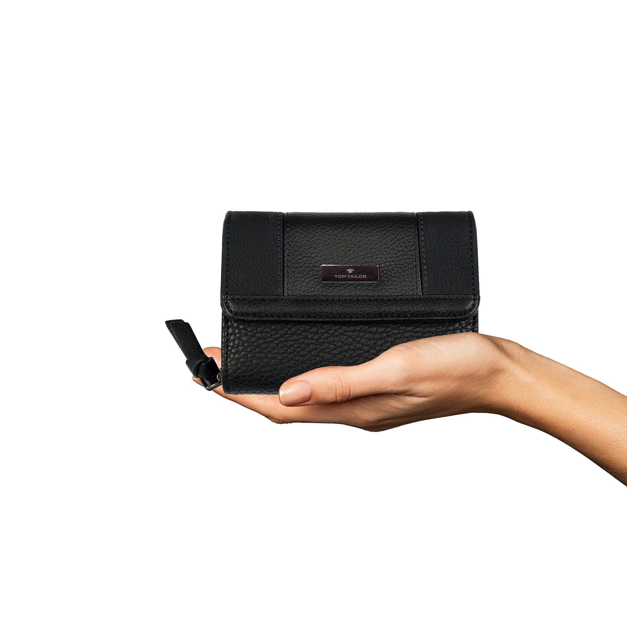 TOM TAILOR Geldbörse Juna, aus soft genarbtem ledrigen Material mit glänzen günstig online kaufen