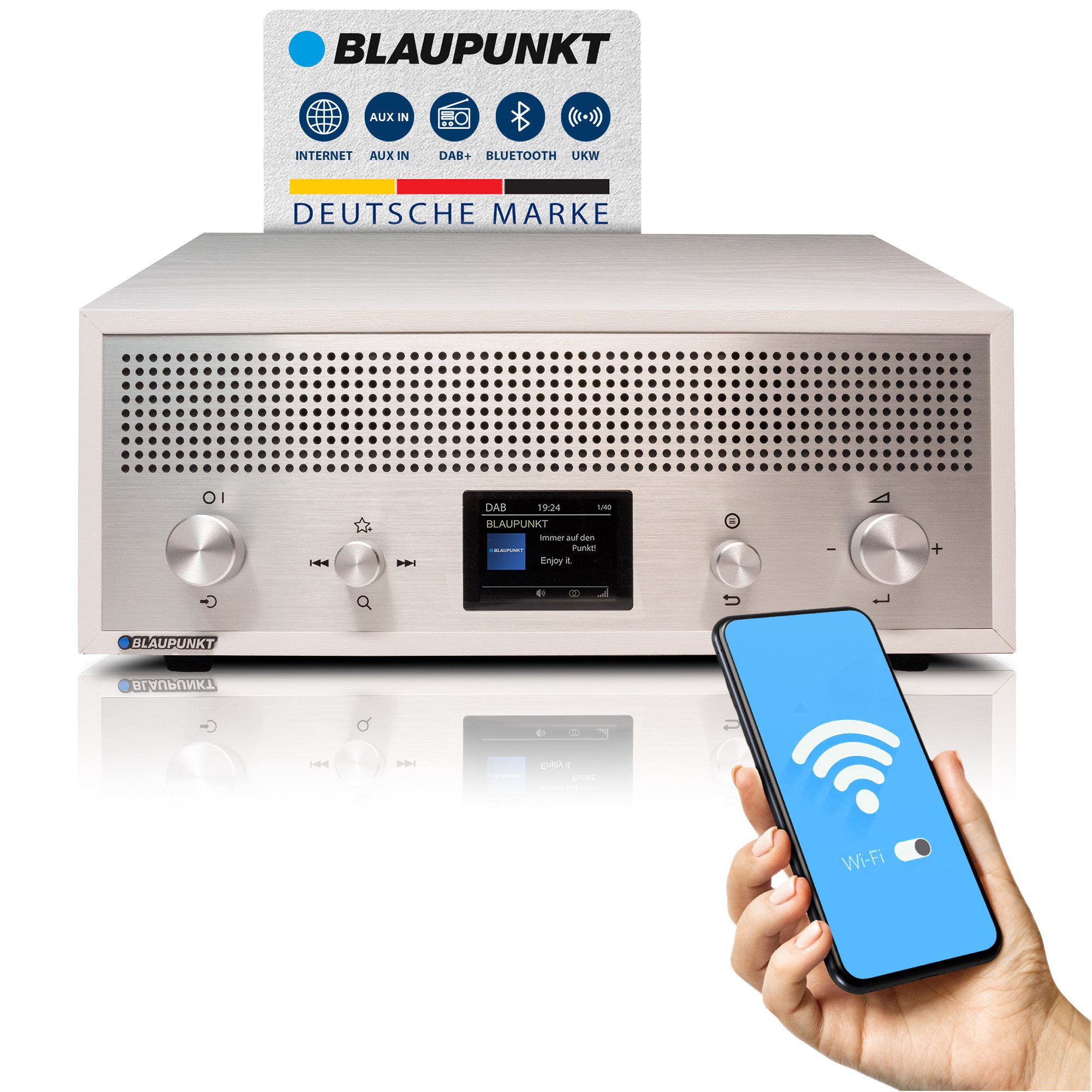 Blaupunkt VERONA Digitalradio (DAB) (Digitalradio (DAB), Bluetooth 5.0 zur drahtlosen Musikwiedergabe vom Smartphone)