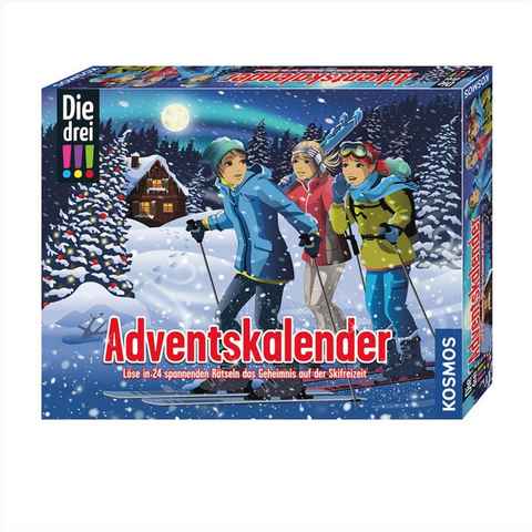 Kosmos Adventskalender Die drei !!! - Geheimnis auf der Skifreizeit, mit Rätseln, Detektivgeschichte, für Kinder ab 8 Jahren