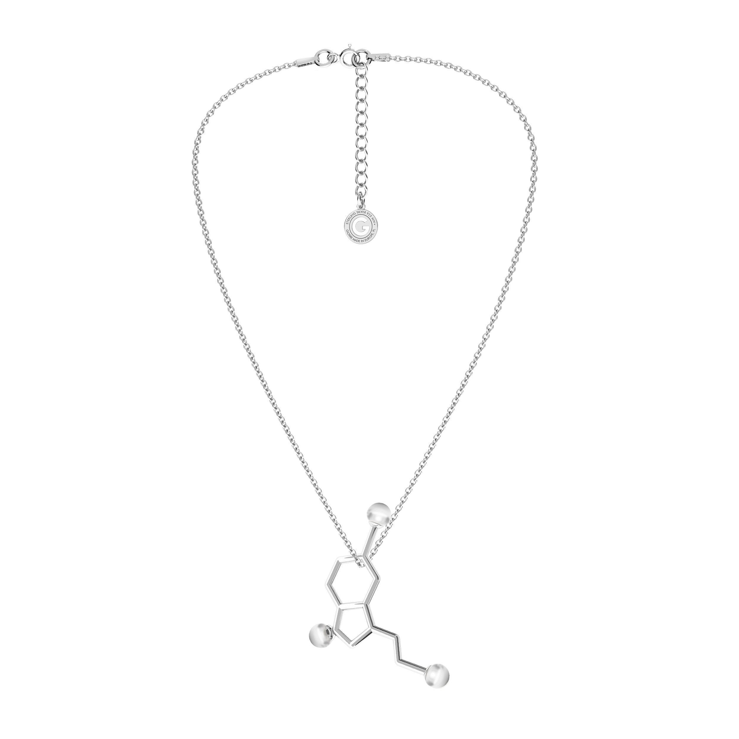 Halskette Serotonin mit Giorre Formel von der Kette mit Anhänger, chemischen