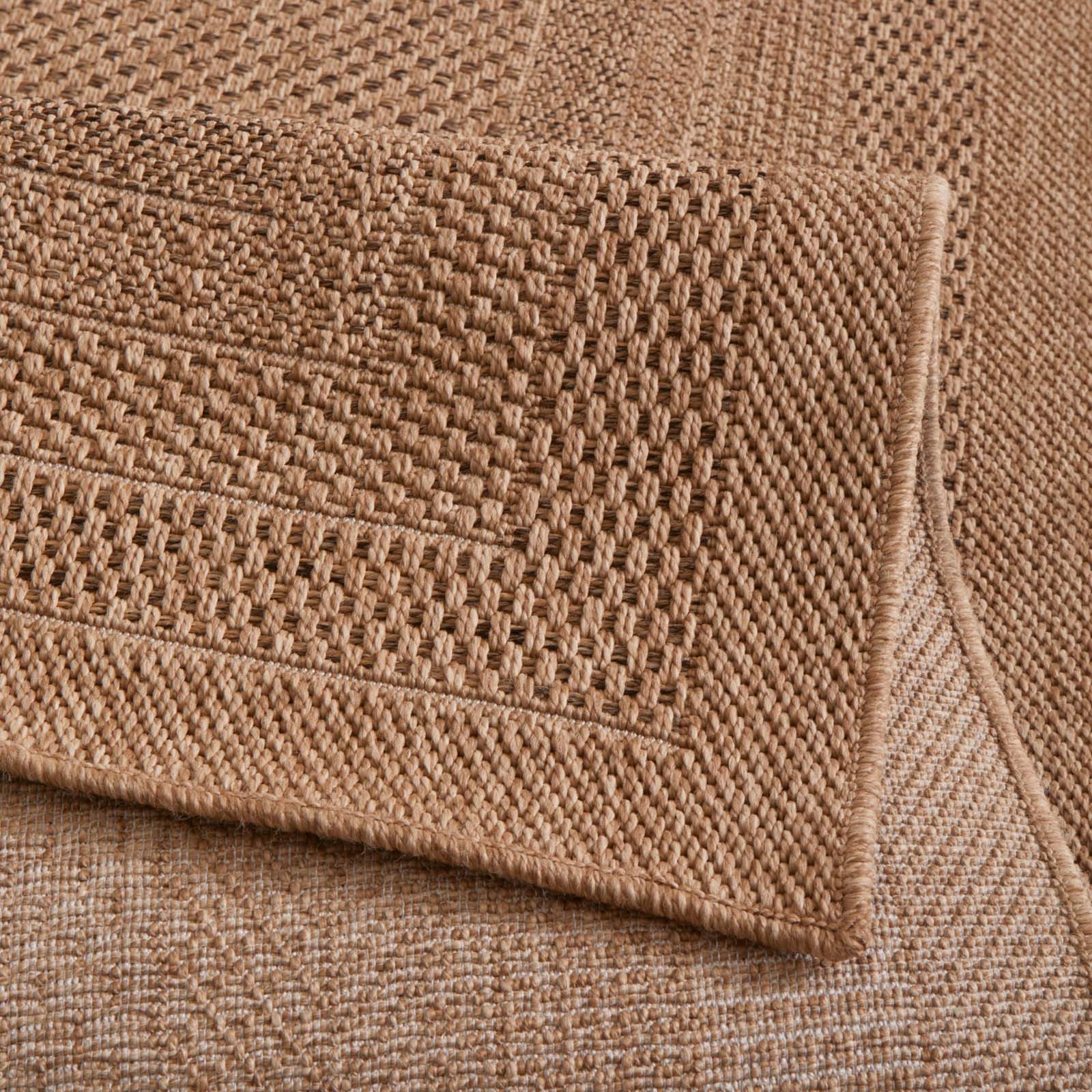 TaraCarpet Teppich TaraCarpet Borneo Bordüre Outdoor Teppich – Wetterfester Indoor &, rechteckig, Höhe: 6 mm, Küche Wohnzimmer Terrasse Garten Balkon beige 80x1 – Bild 5 von 5