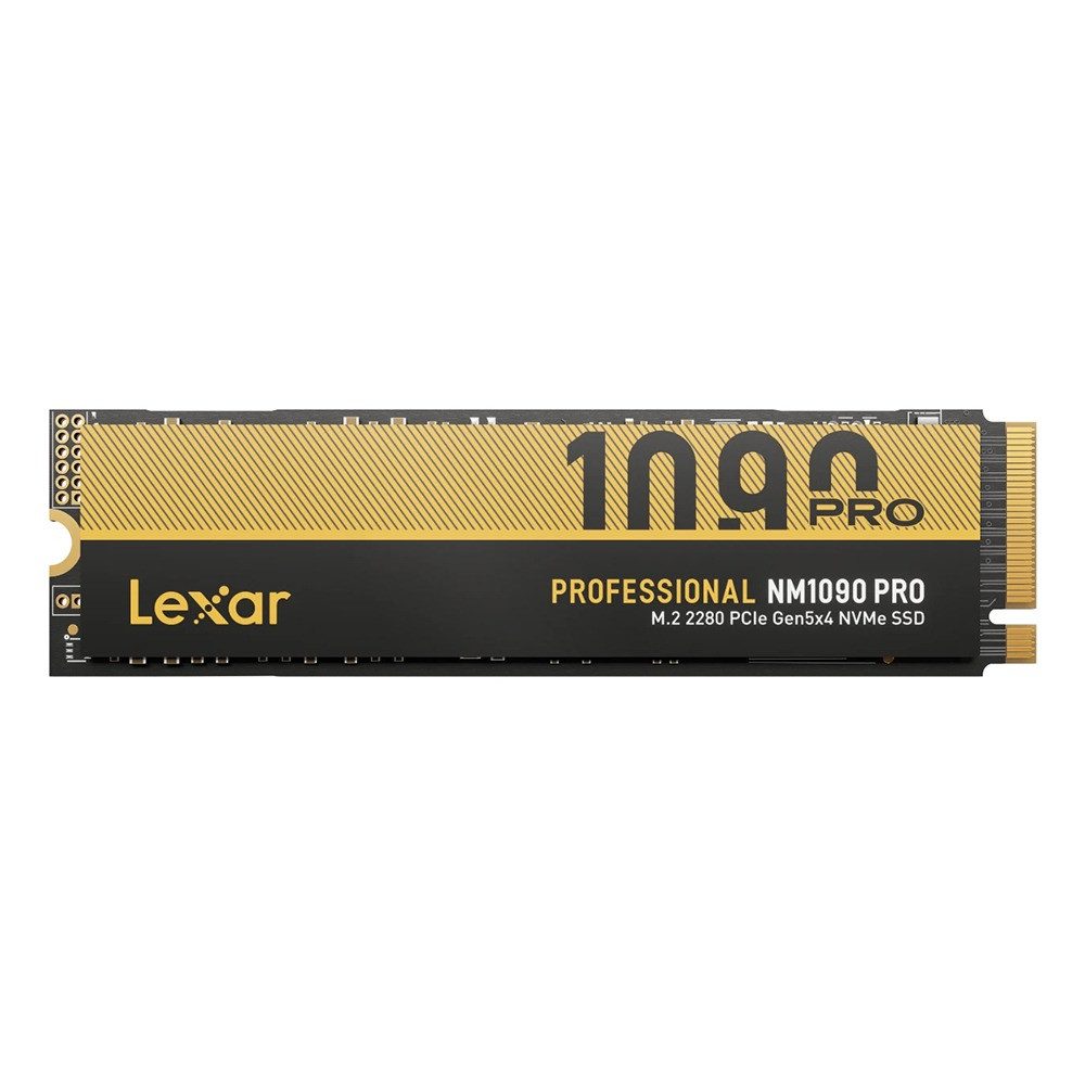 Lexar NM1090 PRO 2TB M.2 2280 NVMe 2000GB interne SSD (2 TB) M.2" 14000 MB/S Lesegeschwindigkeit, 13000 MB/S Schreibgeschwindigkeit, PCIe Gen5 x4, DRAM Cache, SLC Cache, 232-Layer TLC NAND