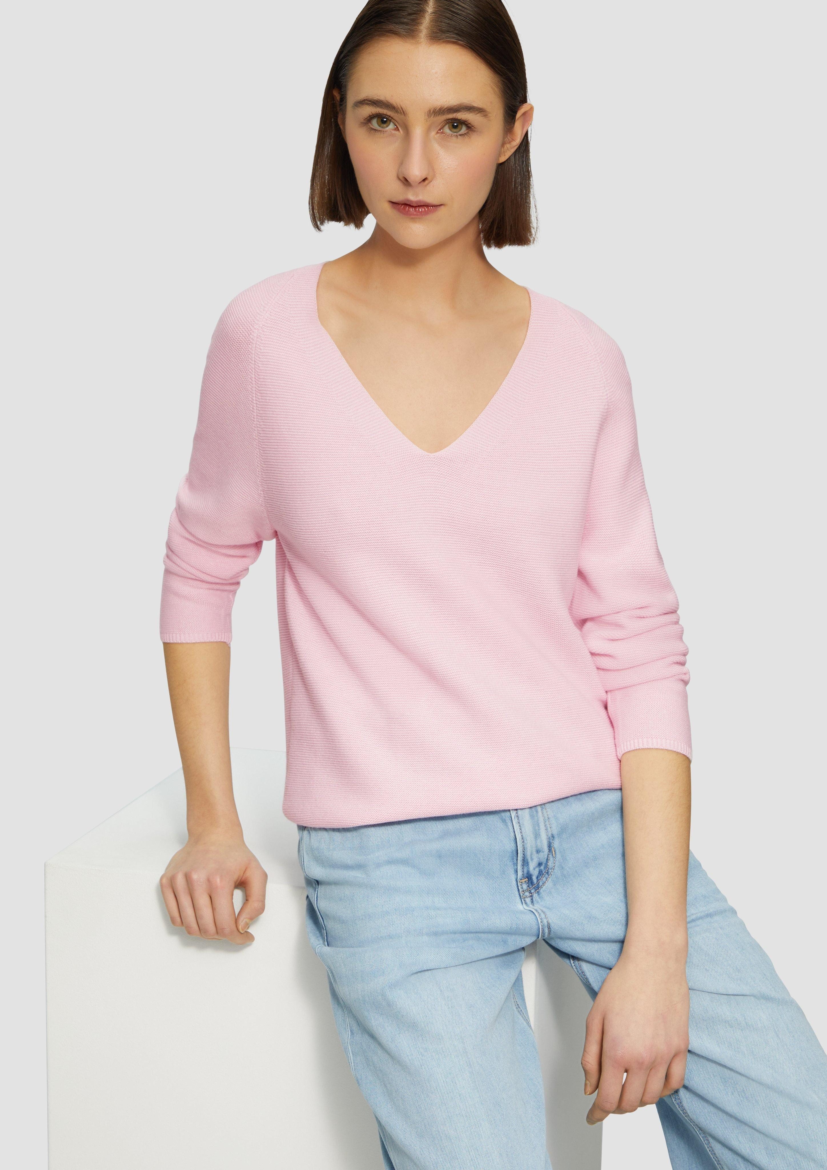 s.Oliver Strickpullover mit U-Boot Ausschnitt günstig online kaufen
