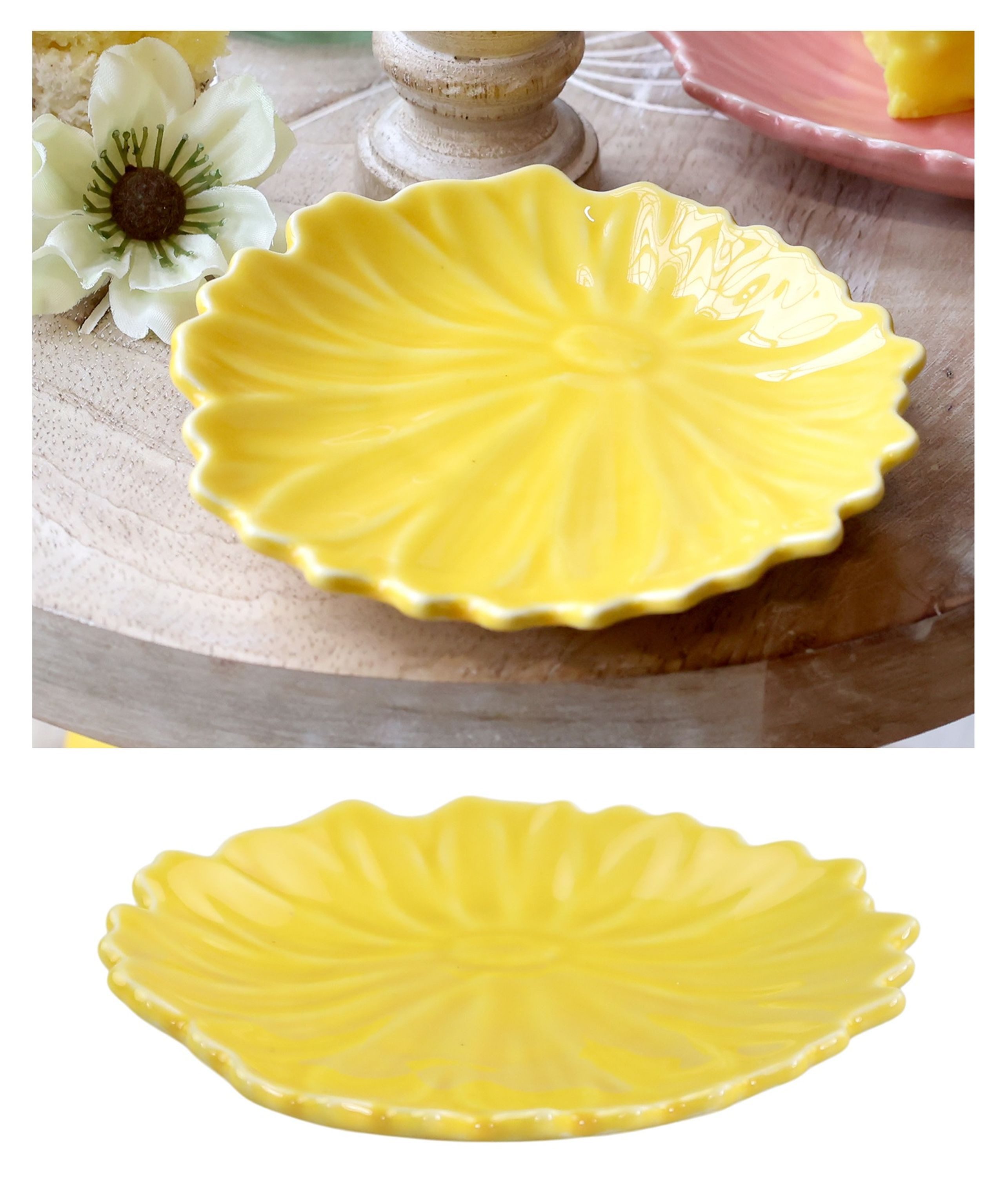 Chic Antique Тарелки Chic Antique - Тарелки Kuchenteller Tablett Schale Seerose D 10cm Gelb