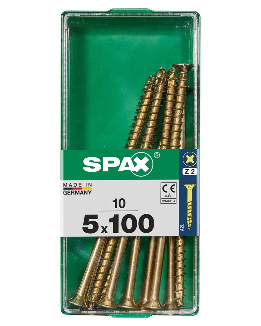 5.0 x PZ 2 100 - SPAX 10 Universalschrauben Spax mm Holzbauschraube