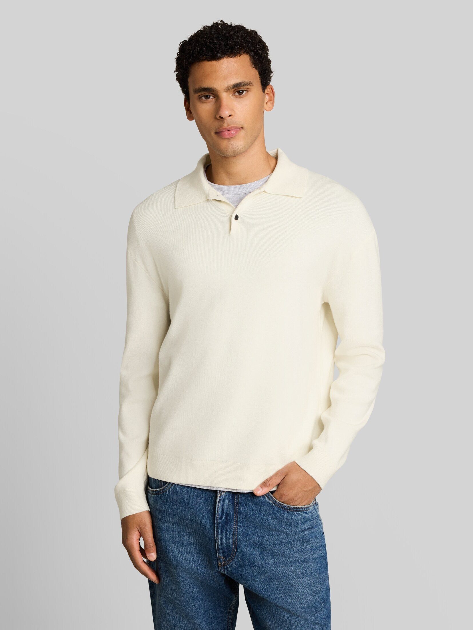 TOM TAILOR Denim Strickpullover Pullover & Strickjacken Relaxed Fit Strickpullover mit Polokragen
