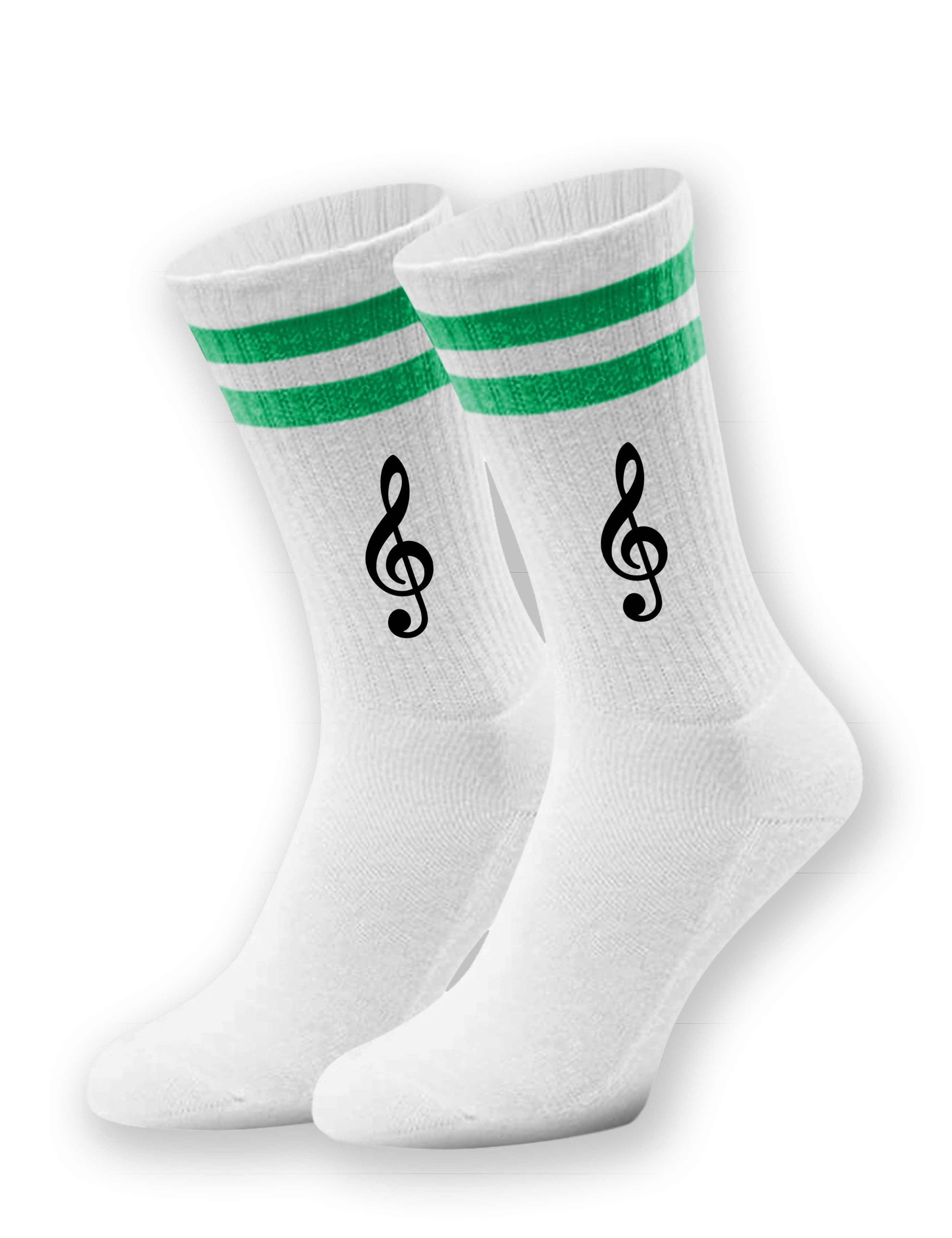 Youth Designz Tennissocken Unisex Socken "Notenschlüssel" Aufdruck lustig Geschenk Statement mit verstärkter Verse und Zehenbereich