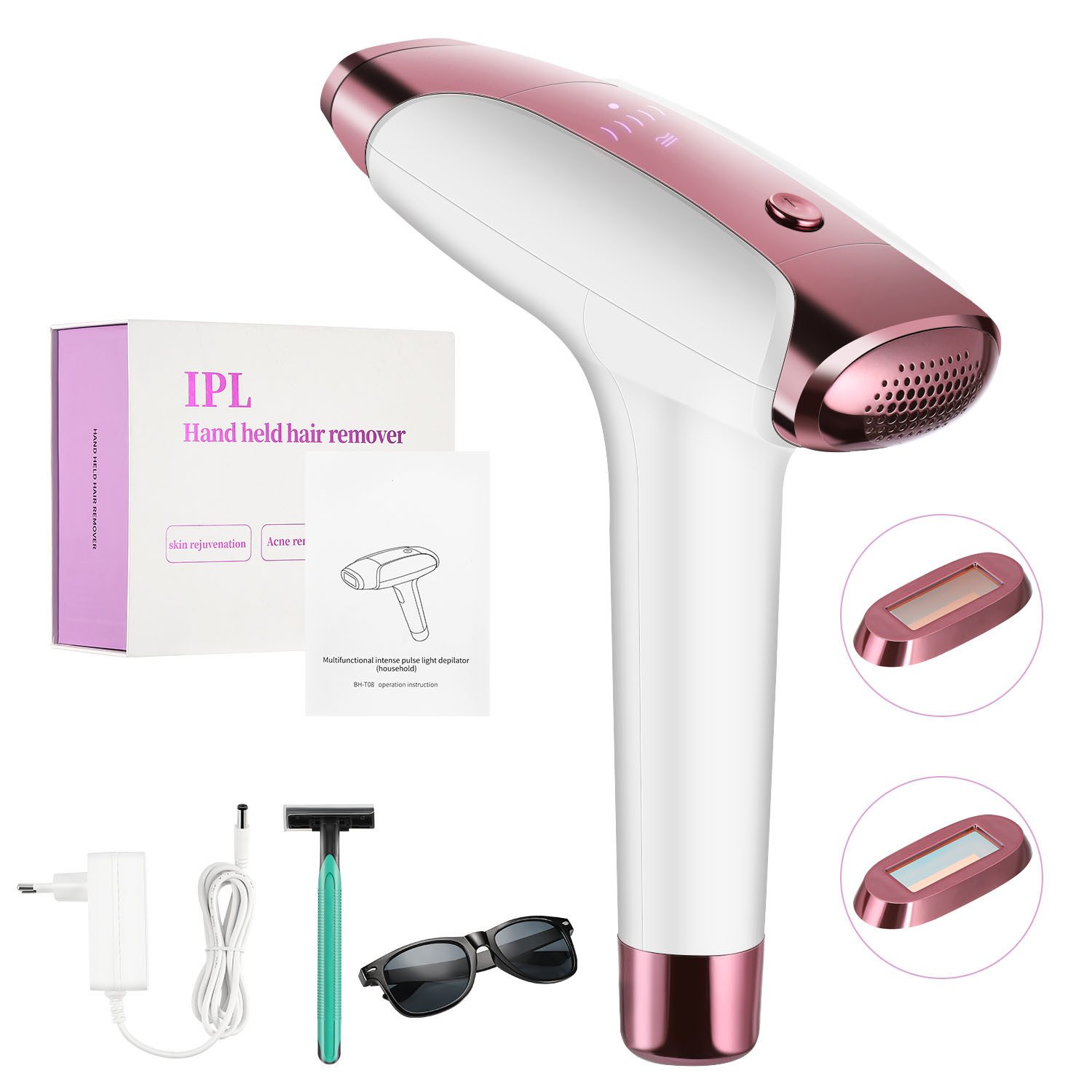 LETGOSPT IPL-Haarentferner Laser-Epilierer Kabellose schmerzfreie Haarentfernung dauerhaft 5modi, 999.999 Lichtimpulse für jahrelange Anwendung Lichtimpulse, Kabelloses Design für flexible & bequeme Haarentfernung überall, 5 Energiestufen, 2 Modi, 4-in-1-Hautpflege, leicht & tragbar