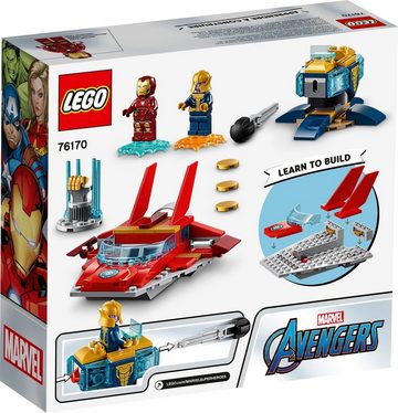 LEGO® Konstruktionsspielsteine LEGO Marvel 4+ Super Heroes™ - Iron Man vs. Thanos, (Set, 103 St)