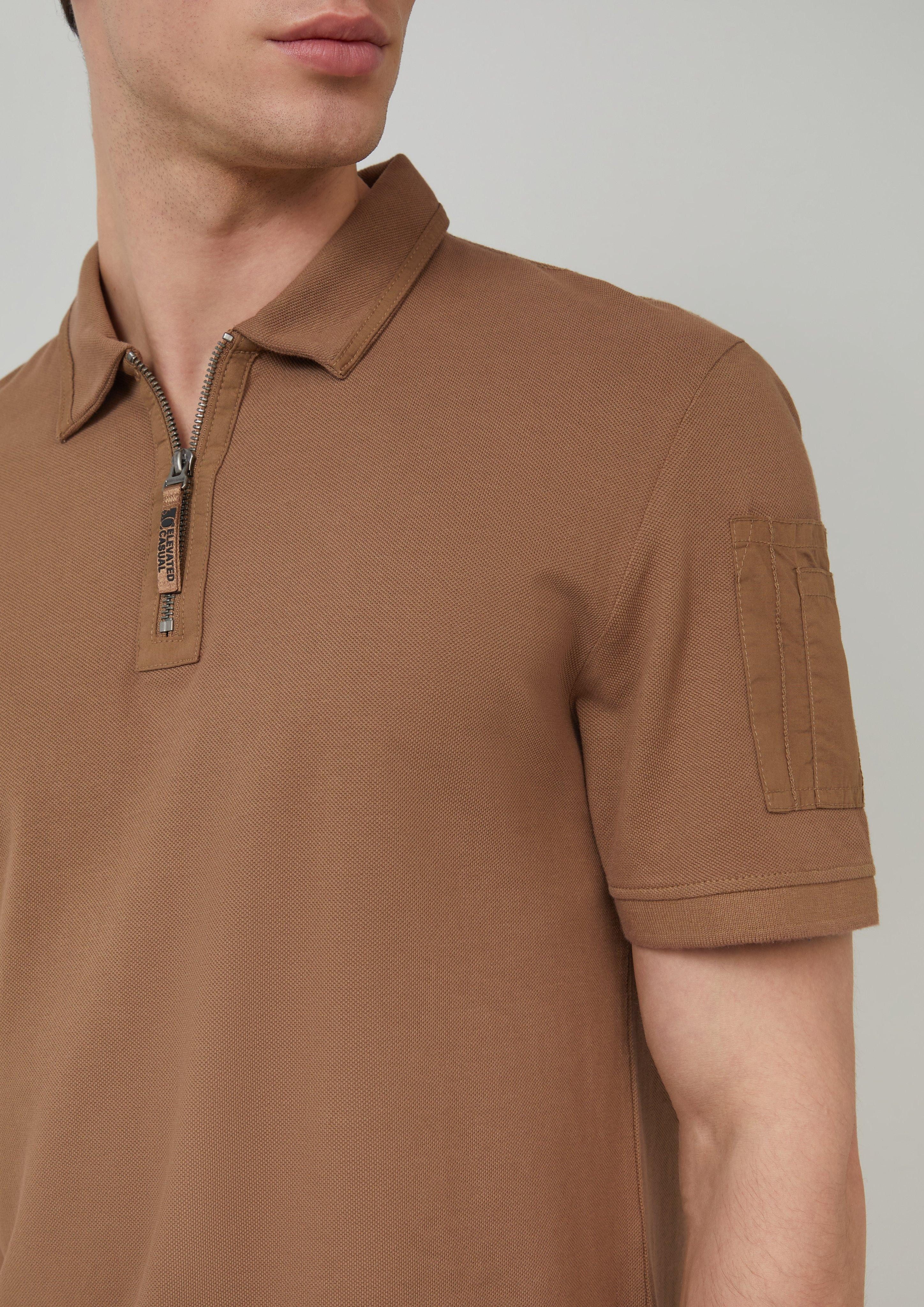 s.Oliver Kurzarmshirt Poloshirt mit Reißverschluss und günstig online kaufen