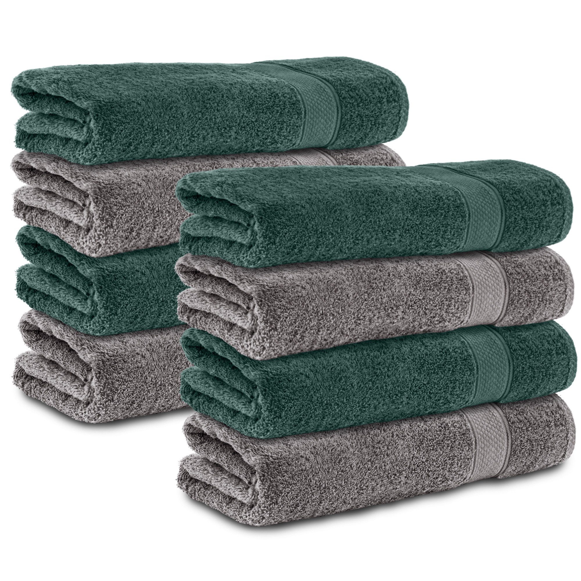 Komfortec Handtuch Set 50x100 cm aus 100 % Baumwolle, Frottee (Packung, 8-St), Handtücher Set, Weich, Towel