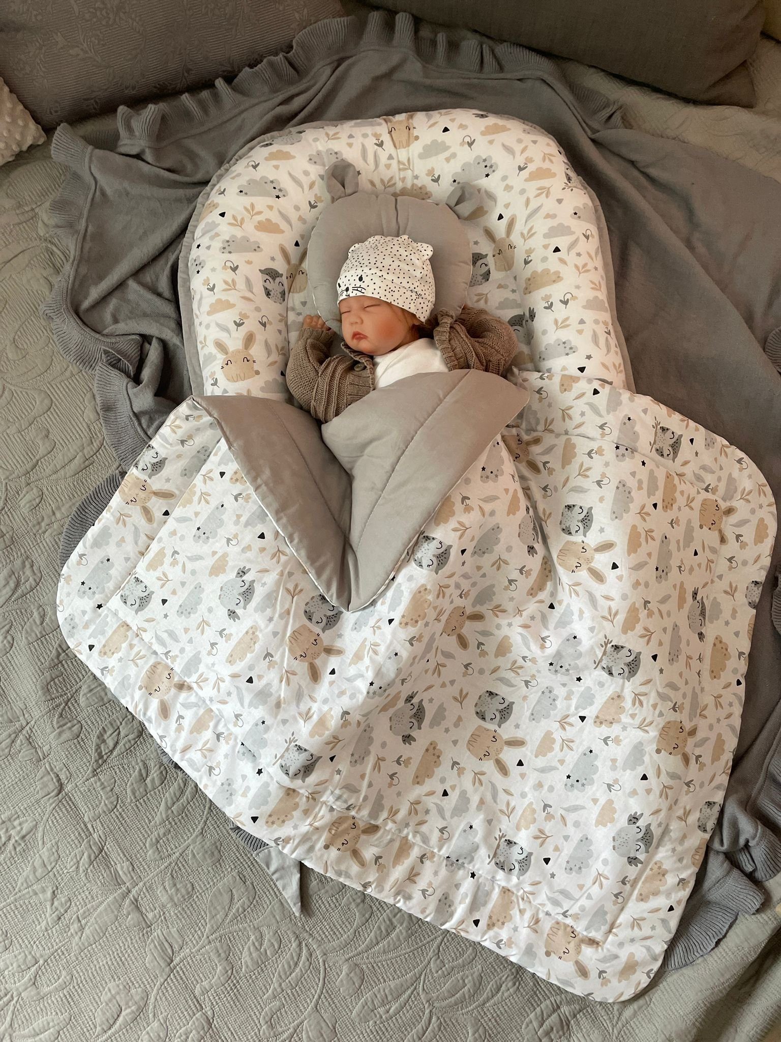Loolay Bettnestchen BIO BAUMWOLLE BABYNEST Babykokon Neugeborene Babyaustat günstig online kaufen