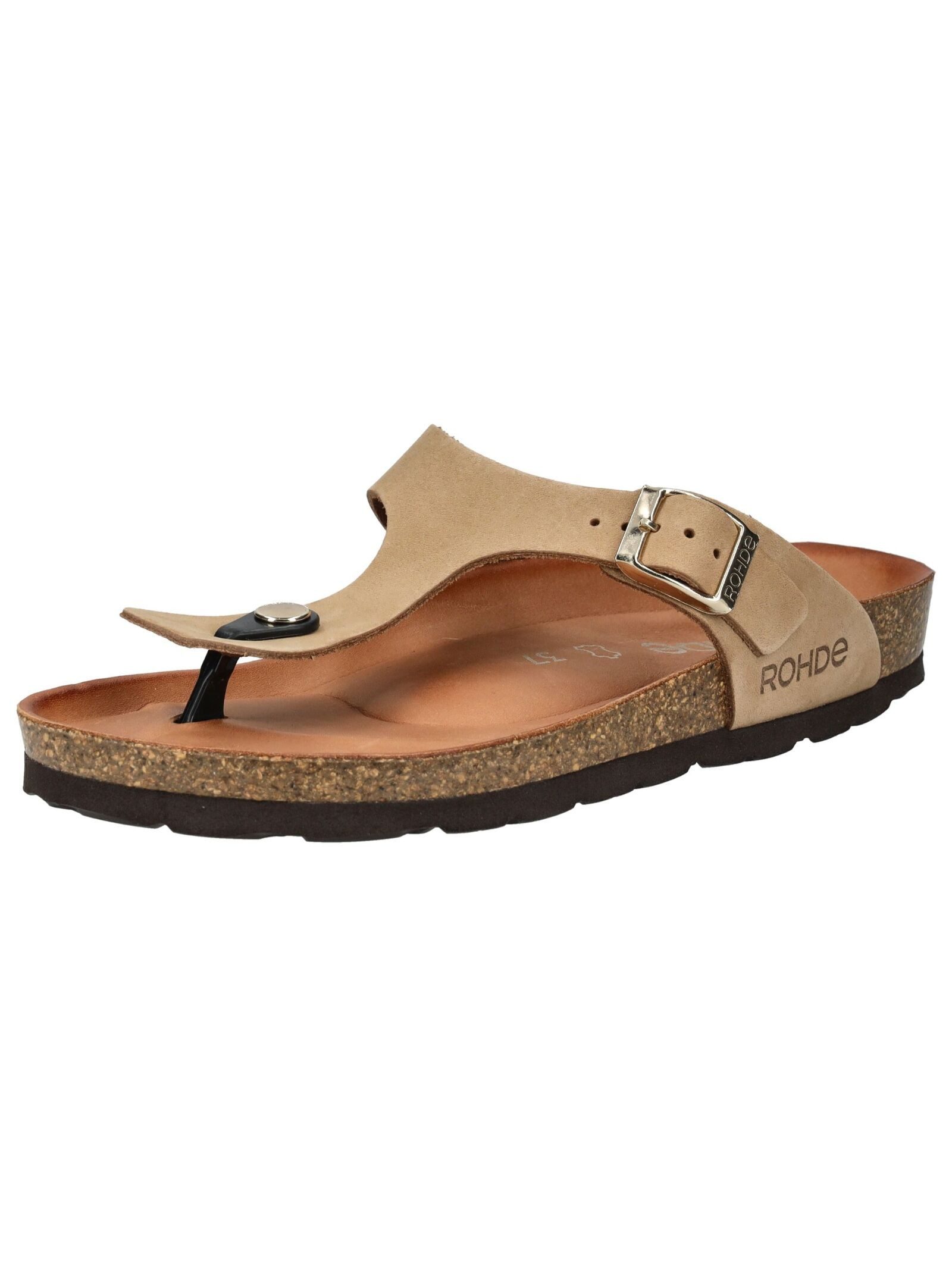Rohde Rohde Pantoletten Nubukleder Zehentrenner günstig online kaufen