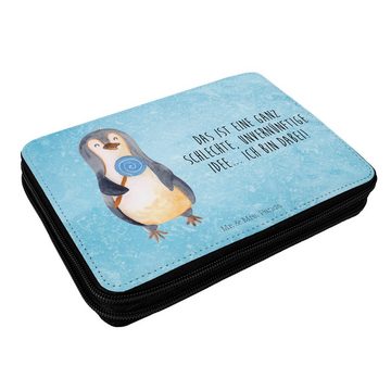 Mr. & Mrs. Panda Federmäppchen Pinguin Lolli - Eisblau - Geschenk, Spruch, Ganove, Süßigkeiten, Fede, (1-tlg), Must-have Accessoire