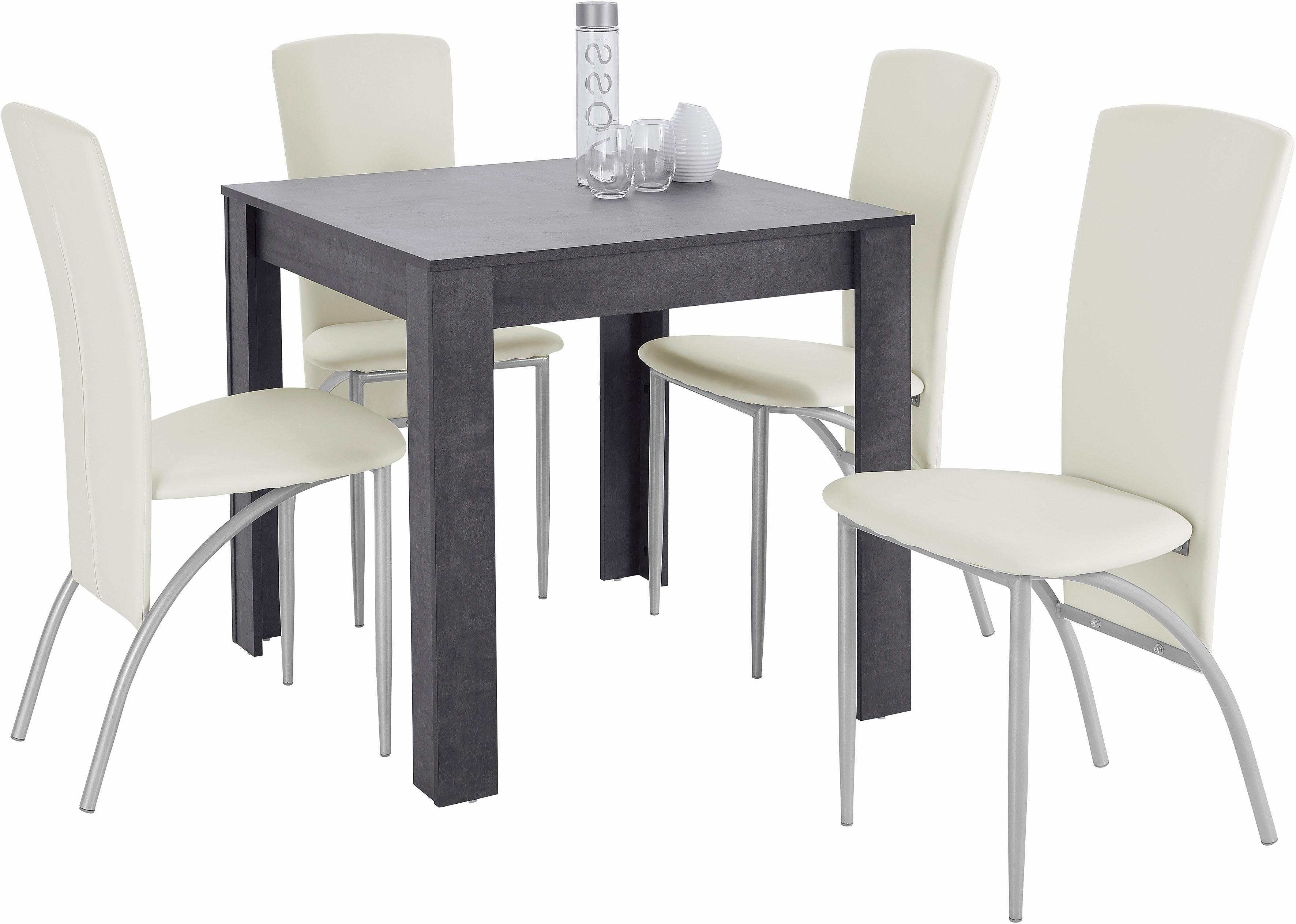 Schieferfarben/weiß