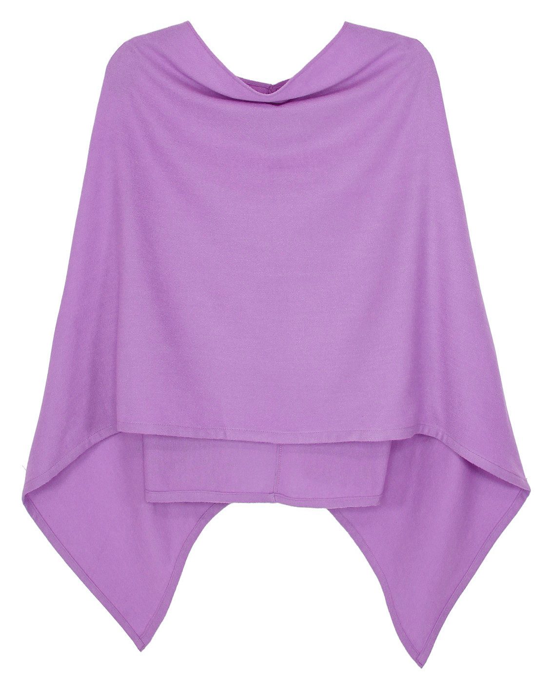 dy_mode Strickponcho Damen Poncho in Unifarben Weiches Strickponcho Cape Herbst Umhang in Unifarbe, Vorne Kurz - Seitlich Lang Schnitt