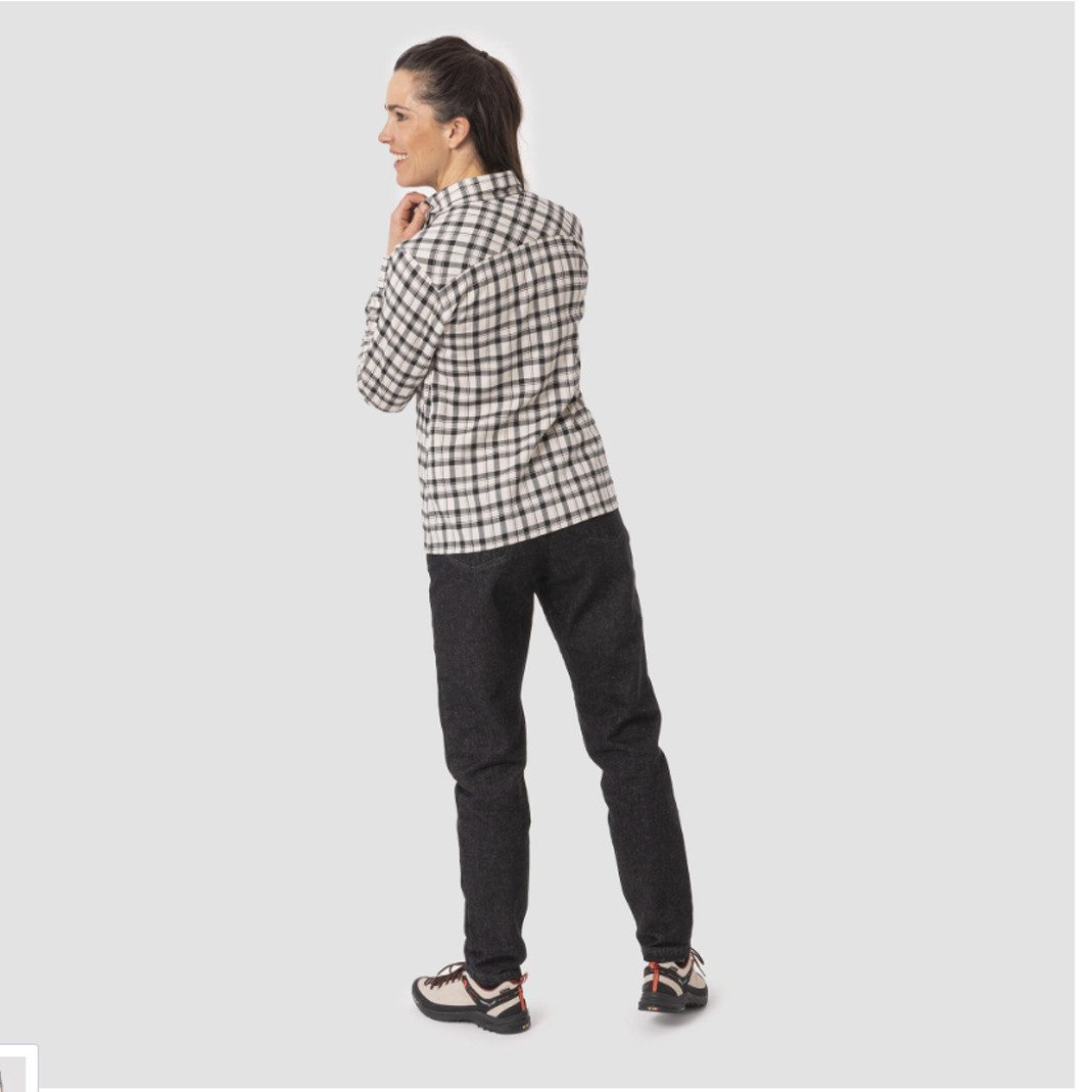 Salewa Kurzarmshirt Salewa - Fanes Flannel 5PL W Long Sleeve Shirt Hemd, weiß schwarz