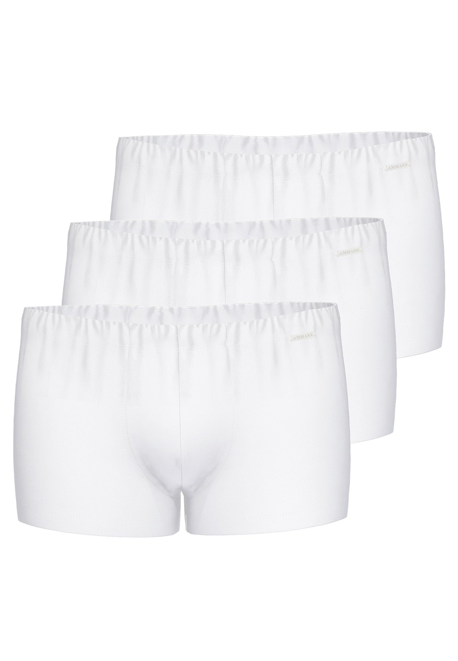 Short Pant Retro 3er Ohne / 3-St) Eingriff - Pack (Spar-Set, Retro - Modal Micro Ammann Boxer Weiß