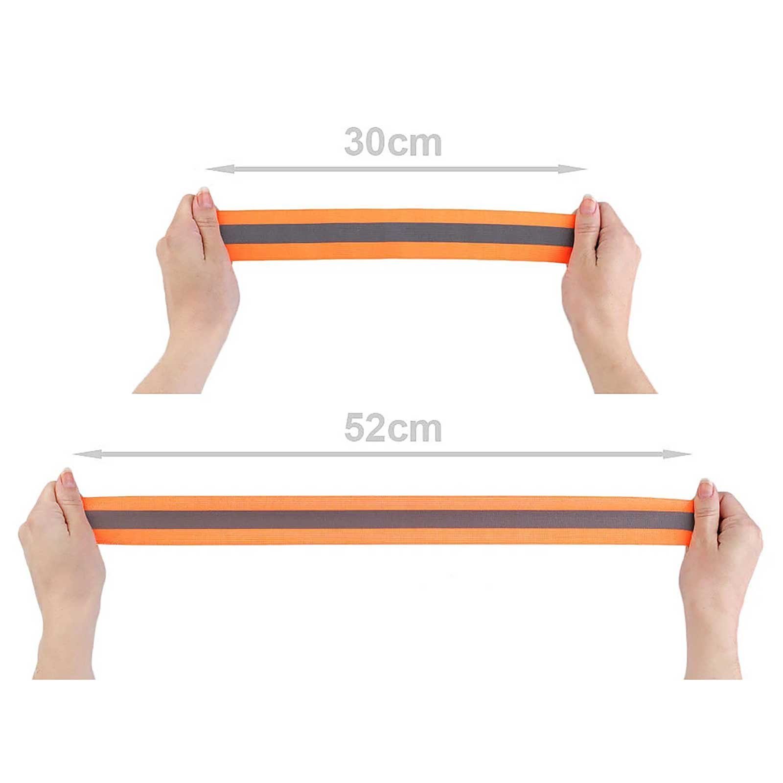 maDDma Reflektorband 1m Gummiband mit Reflexstreifen 40mm meterware Reflektorband Farbwahl, schwarz