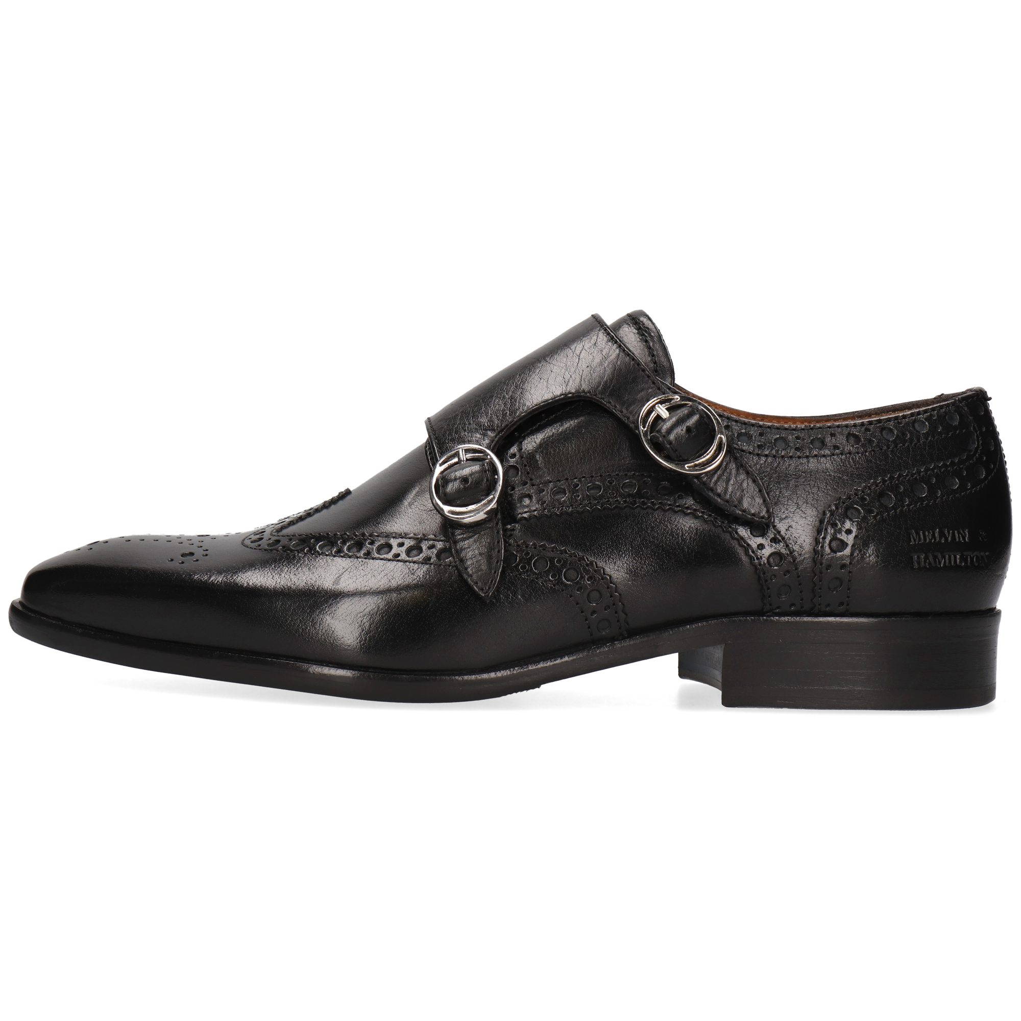 Melvin & Hamilton Bond 5 Leder-Monk Schuhe für Herren Schnürschuh Flache Absätze, Echtes Leder, Vegetabile Gerbung