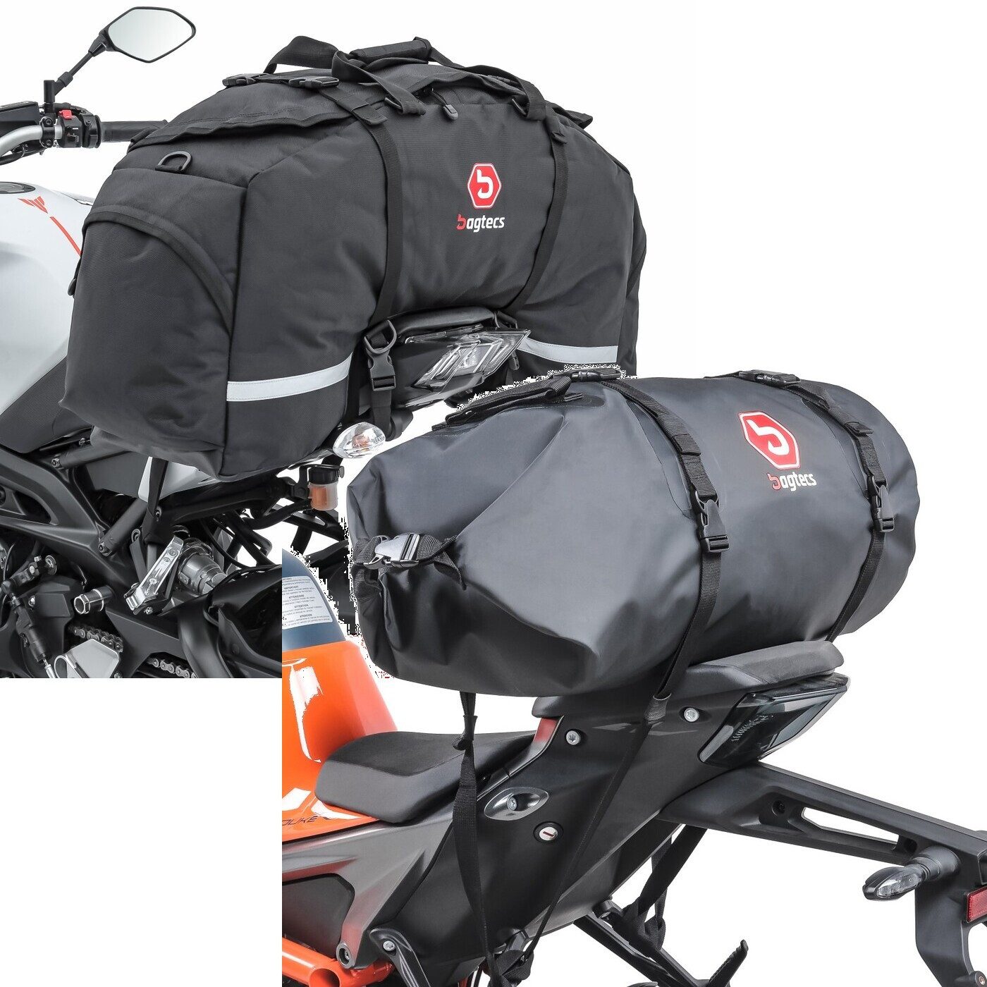 Reisetasche Set: Hecktasche SX80 Soziustasche 70Ltr + Gepäckrolle Hecktasche BR30