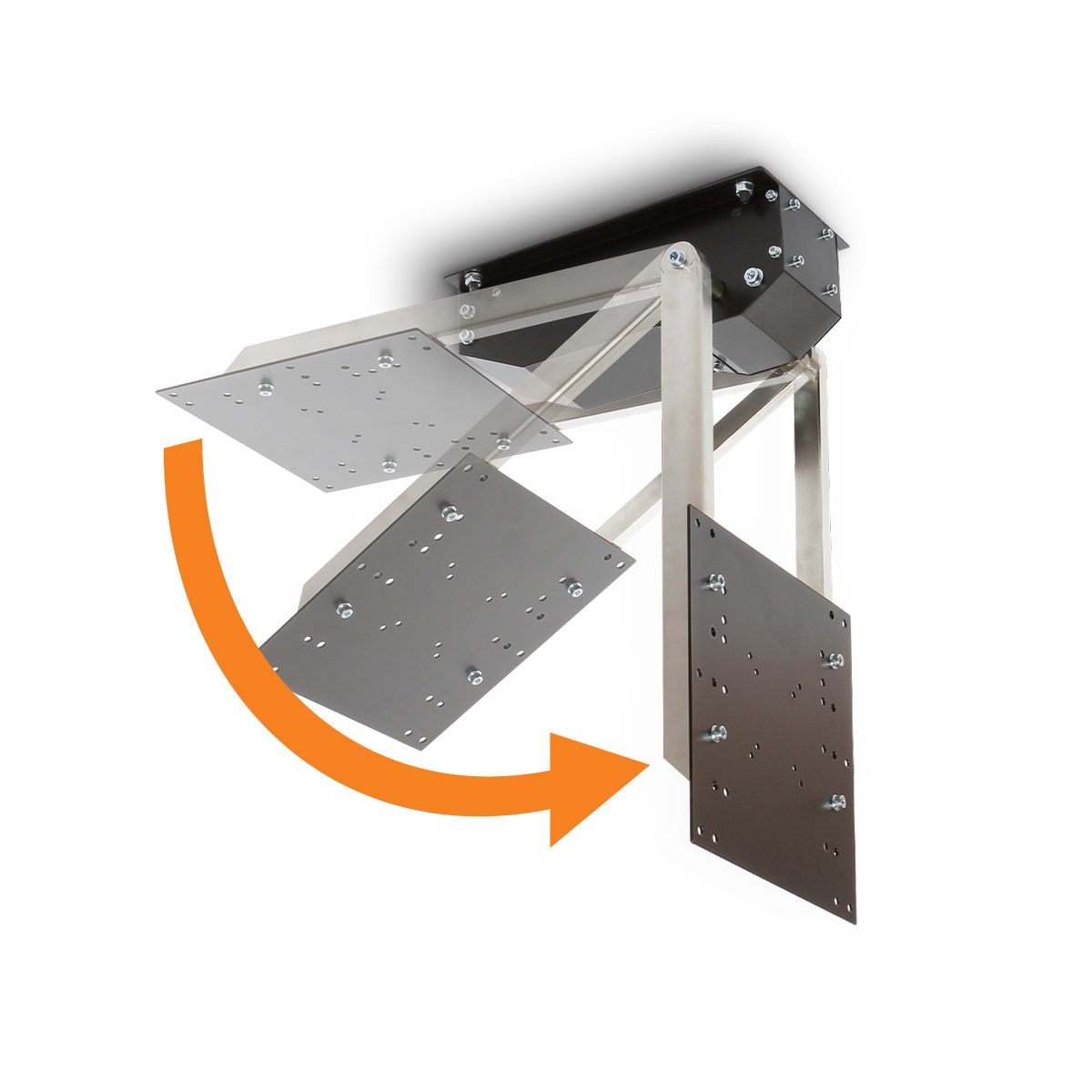 schwarz und TV-Deckenhalterung, bis drehbar teleskopieren) schwenken - elektrisch 55,00 55Zoll/140cm Zoll, pushMINI klappbar (bis klappen, drehen cleverUP