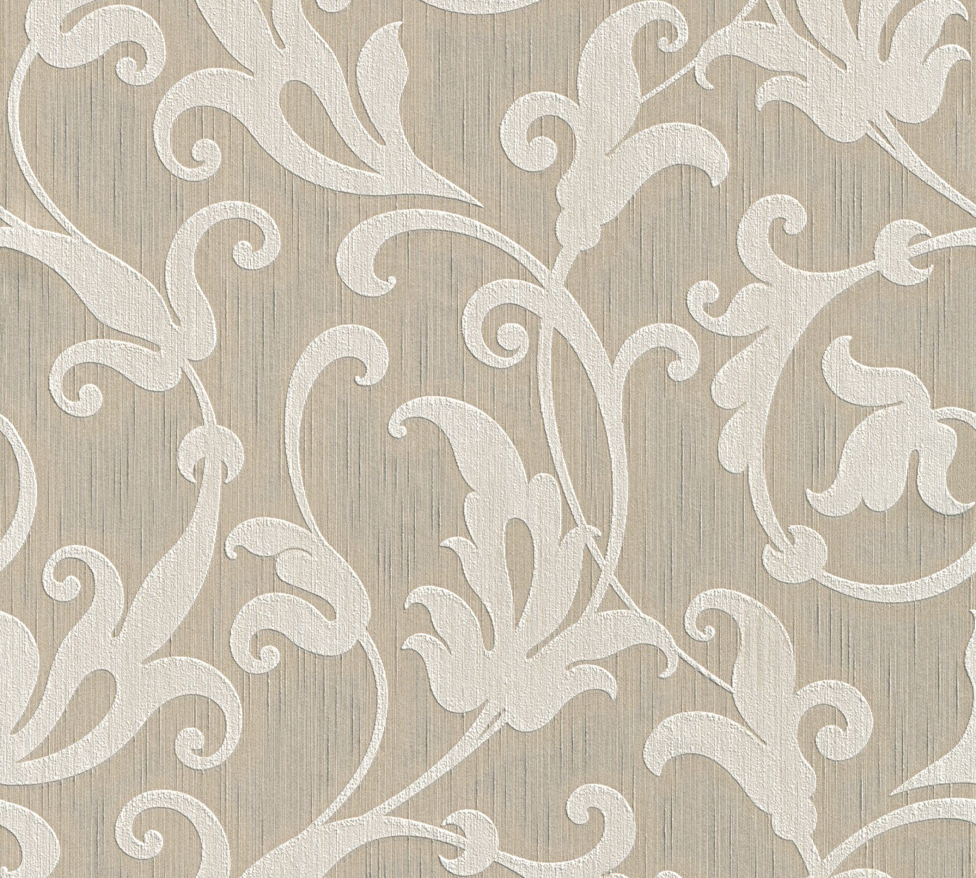 Architects Paper Textiltapete Tessuto, samtig, Barock, floral, gemustert, Tapete Barock Tapeten Wohnzimmer Schlafzimmer Küche modern Flur Design