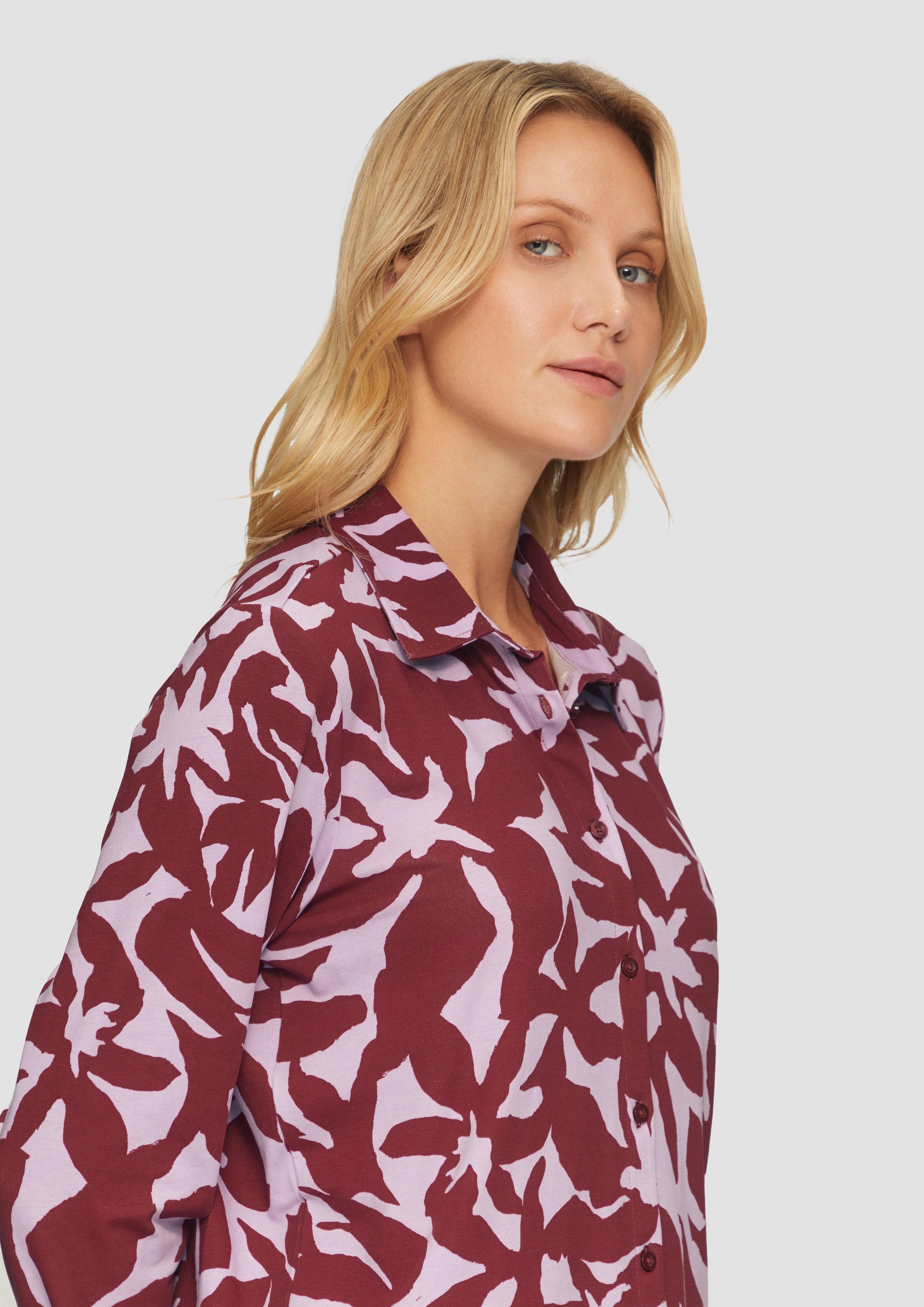s.Oliver Langarmshirt Hemdbluse aus Jersey günstig online kaufen