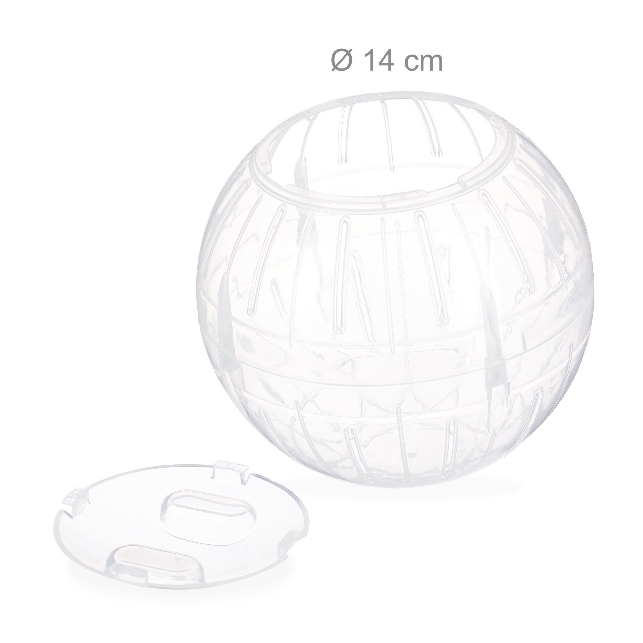 relaxdays Kunststoff Tierball Hamsterball transparent,