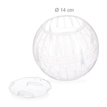 relaxdays Tierball Transparenter Hamsterball Ø 14 cm, Kunststoff