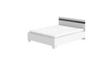 Siblo Bett Klassisches Doppelbett Ellen 200x160 cm mit elegantem Kopfteil - Doppelbetten - Möbelplatte - Holzrahmen, Möbelplatte