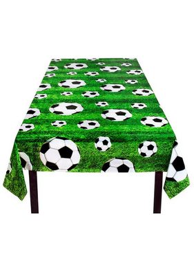 Metamorph Einweggeschirr-Set Fussball Party Deko Set 60-teilig, Pappe, Papier, PVC, Latex, PET, Holz, Sportliches Fussball Party Deko Set bestehend aus 60 Einzelteilen. Per