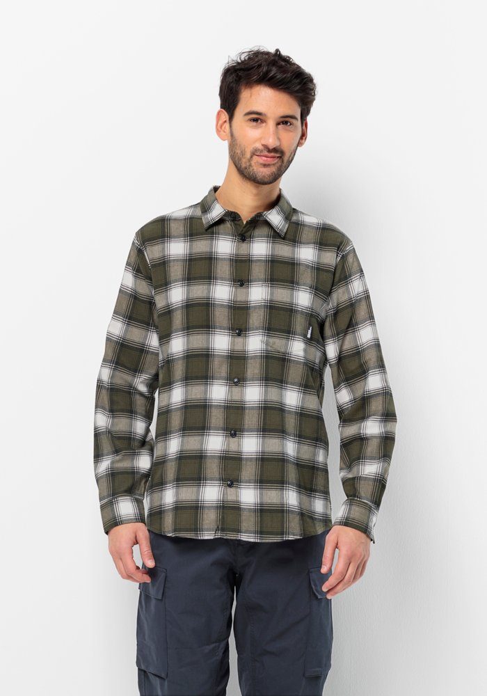 Jack Wolfskin Flanellhemd island-moss M SHIRT WANDERWEG