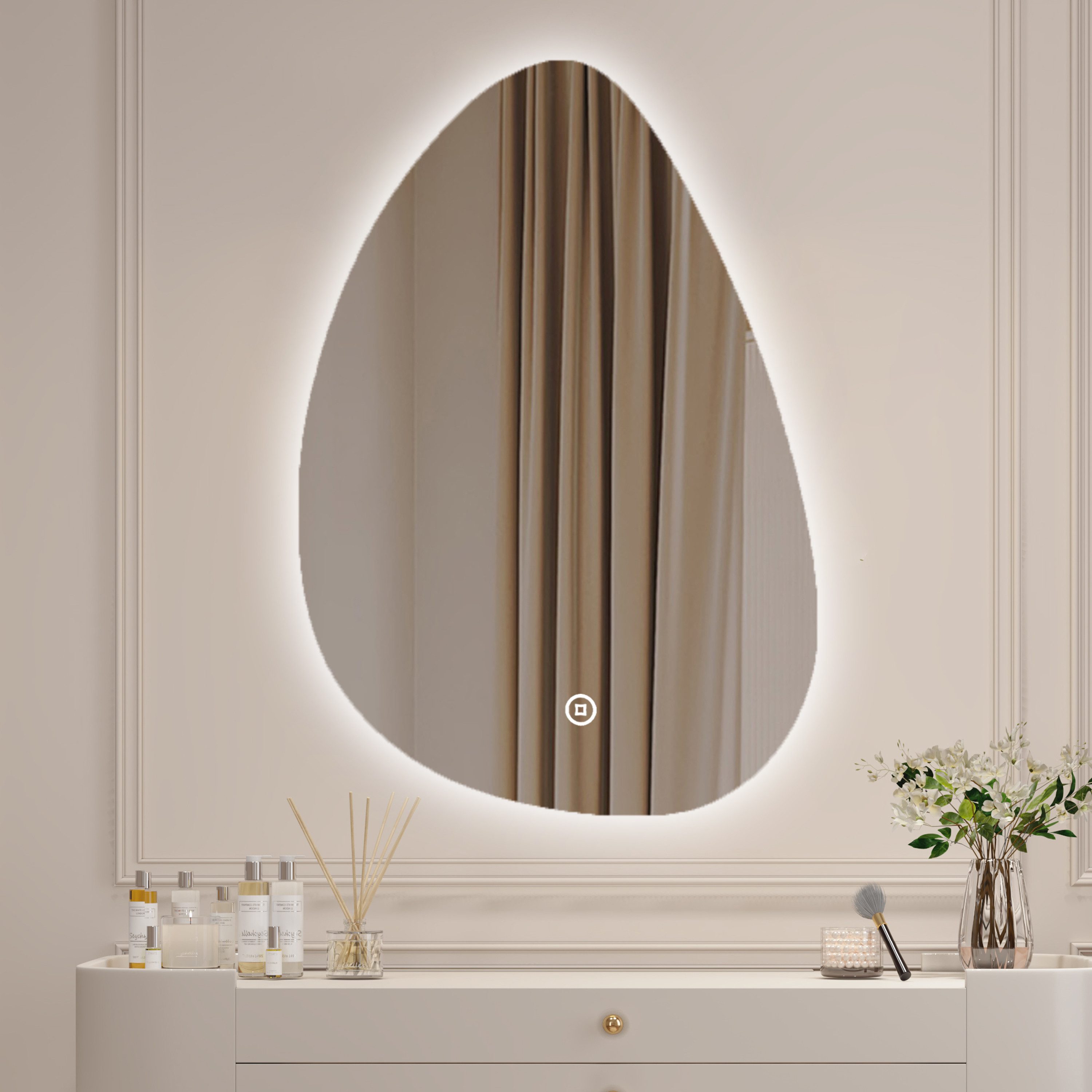 WDWRITTI Schminkspiegel mit beleuchtung wandmontage spiegel günstig online kaufen