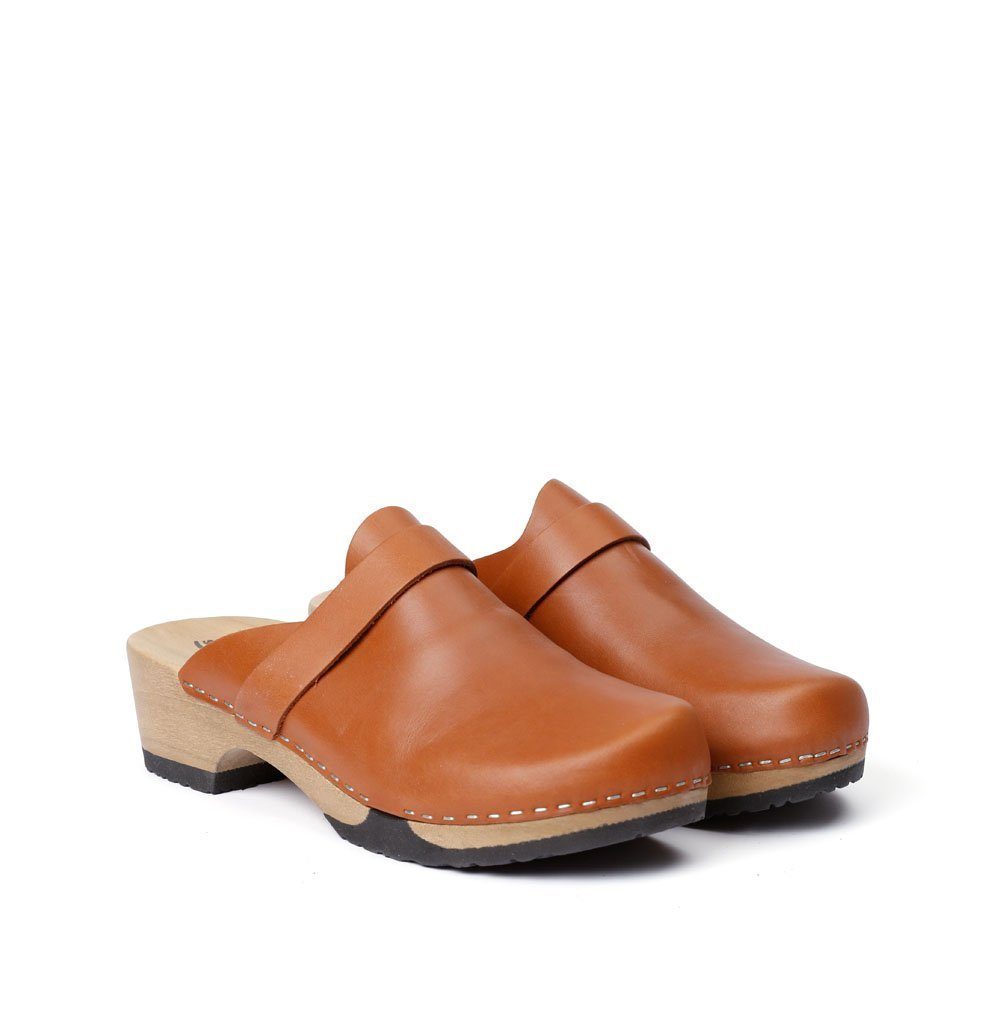 TAMINA Softnappa cognac (hazelnut) Clog