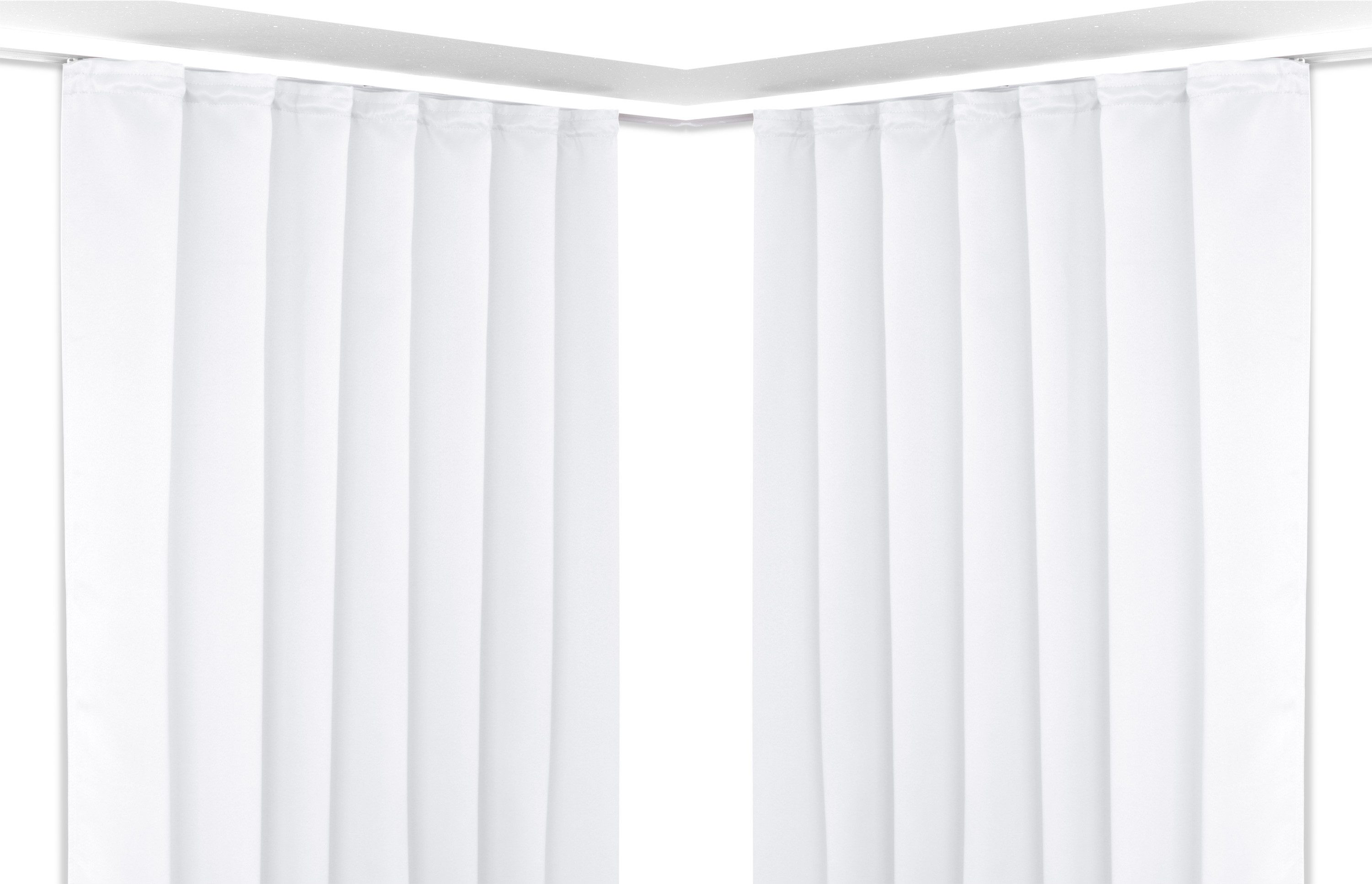 Beautex Verdunkelungsvorhang 2er Set Verdunkelungsgardine mit U-Band, Black günstig online kaufen