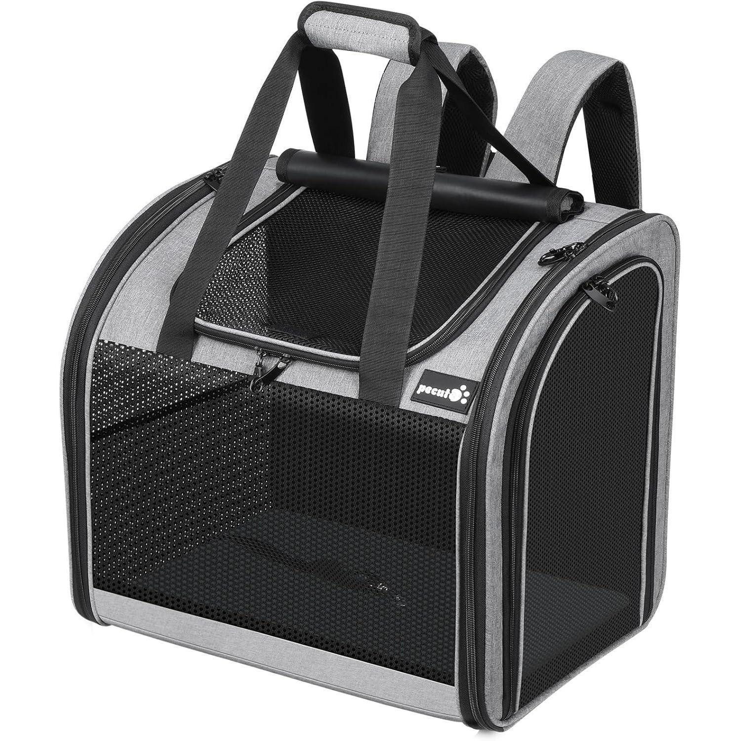 LuxusKollektion Tiertransporttasche Rucksack für Katzen und Hunde, Katzentrage belüftetes Design, faltbar von LuxusKollektion