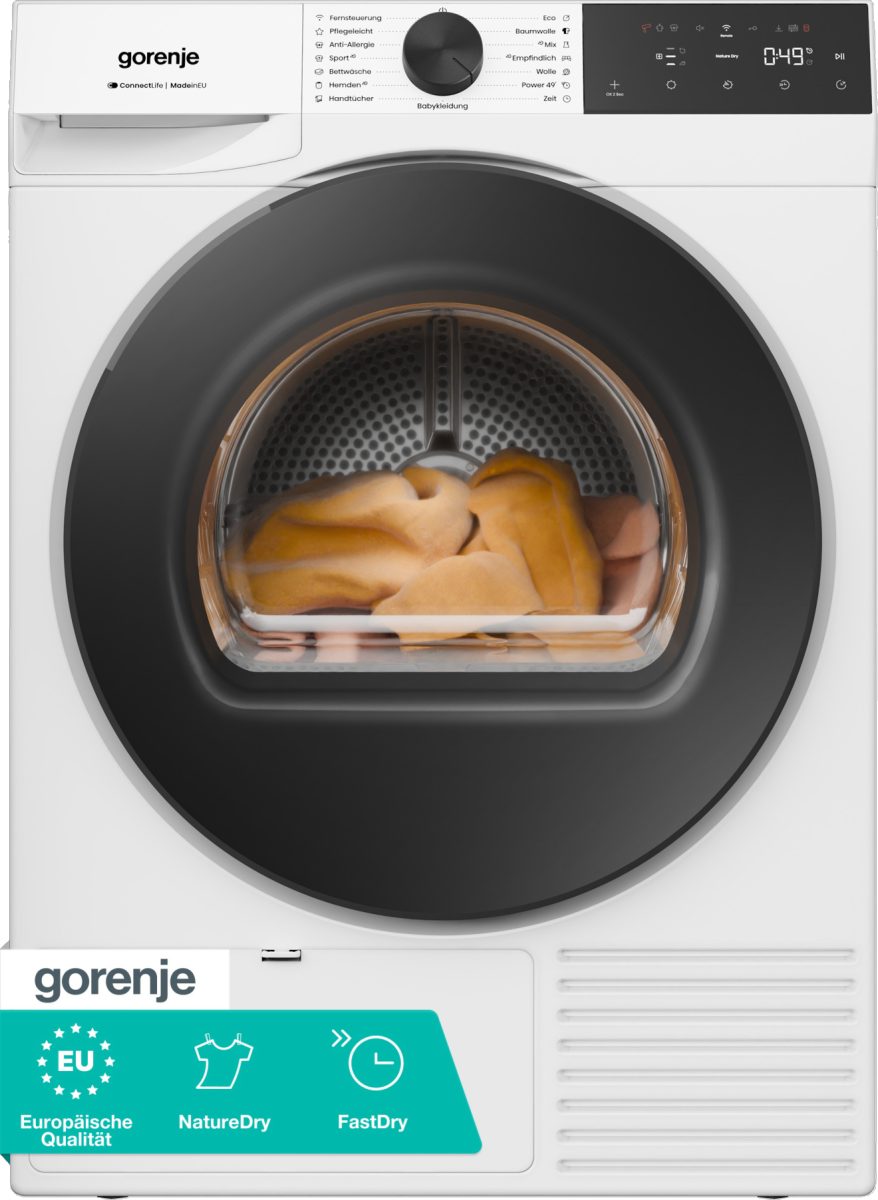 GORENJE Wärmepumpentrockner G400 D5G48D, NatureDry Schonung, FastDry 49, Knitterschutz