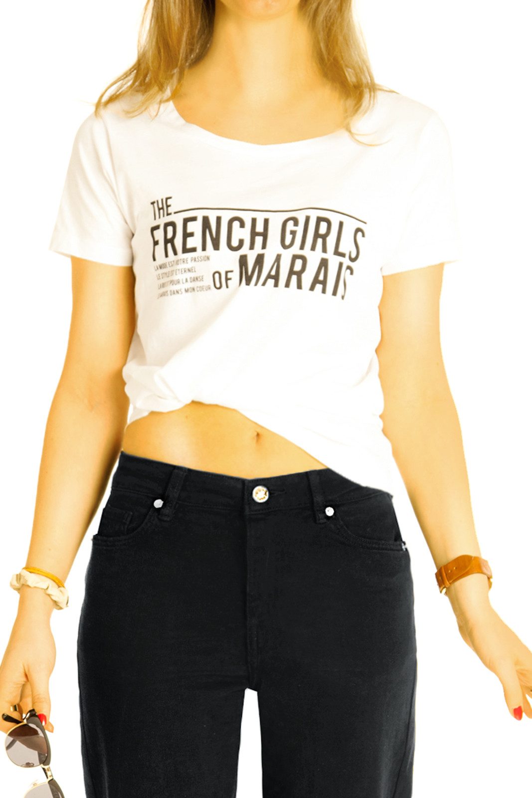 be styled Mom-Jeans Mom fit Jeans schwarze medium waist Boyfriendhose – Damen – j42k mit Stretch-Anteil