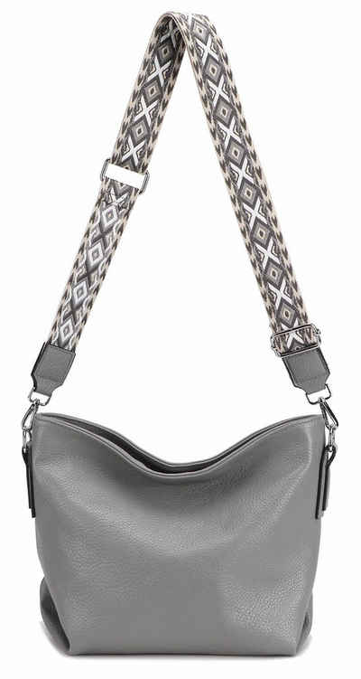 ITALYSHOP24 Schultertasche Damen Tasche Сумки для покупок Crossbody Gürteltasche, Handtasche, Umhängetasche, Hobo Bag