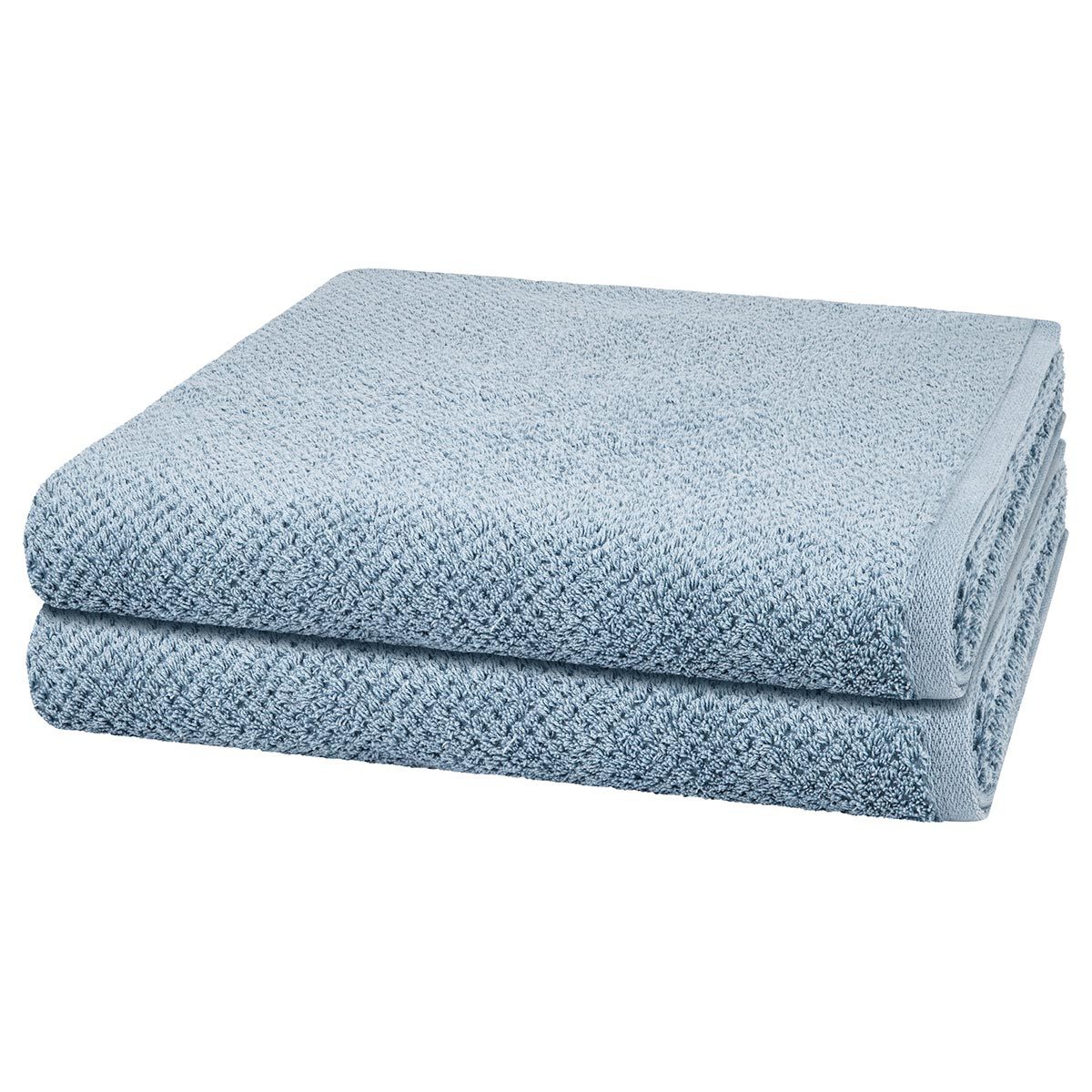 Cawö Handtuch Set Pure, Walkfrottee (Spar-Set, 2-St), 2 X Duschtuch im Set - Baumwolle - Saugstark