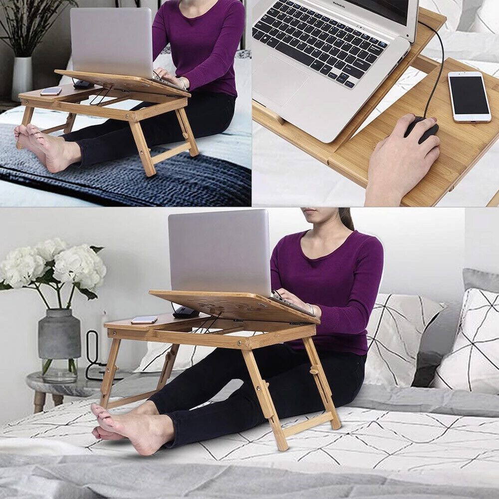 Youyijia Computertisch Laptoptisch 50x30cm Laptop Tisch Betttisch Laptop