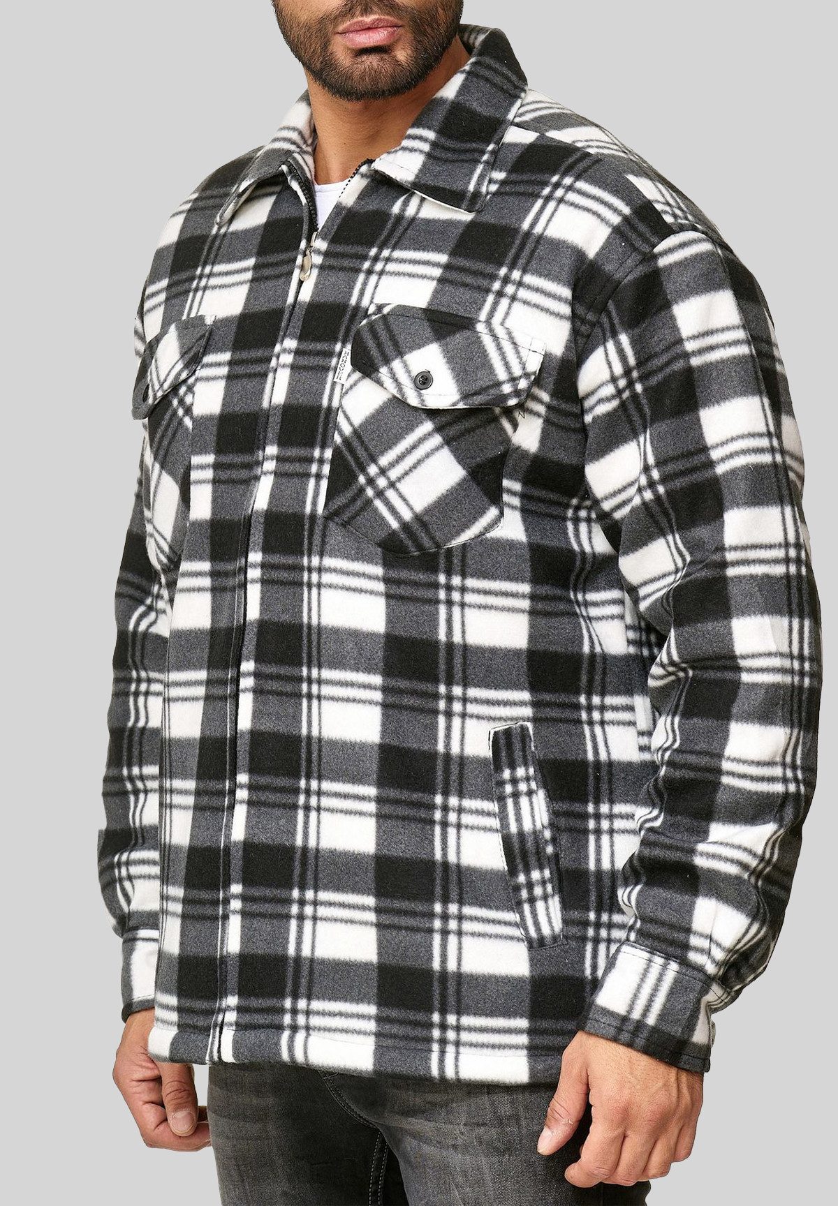 Egomaxx Blouson Fleece Holzfäller Kariert Gefüttert günstig online kaufen