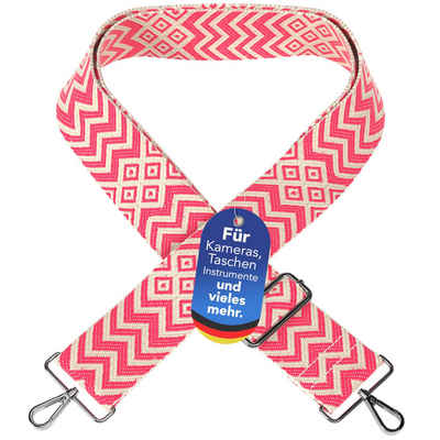 EAZY CASE Schulterriemen Schultergurte für Taschen gemustert Ersatzband für Taschen Schulterband DIY Handtaschenband Boho Pink Mix